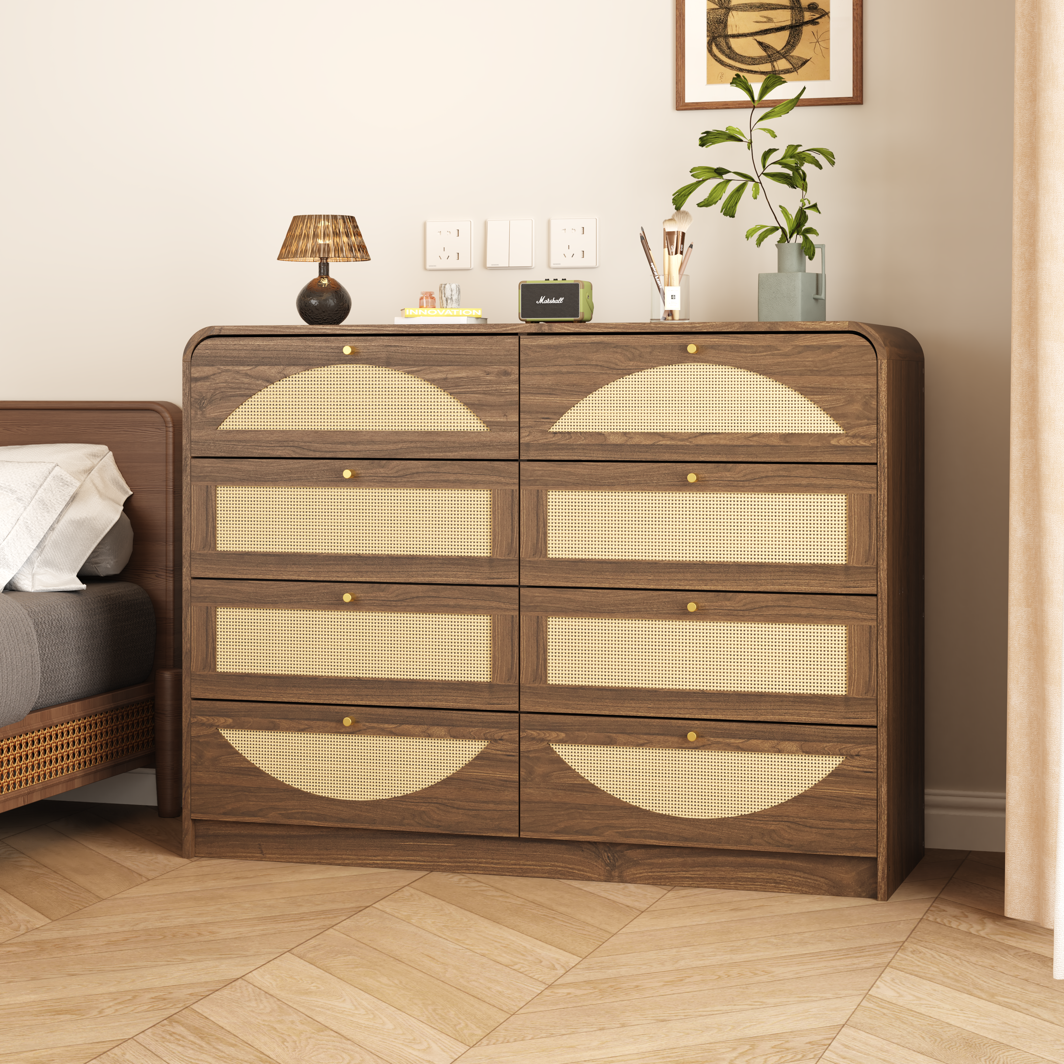 Ebba Storage Walnut Dresser