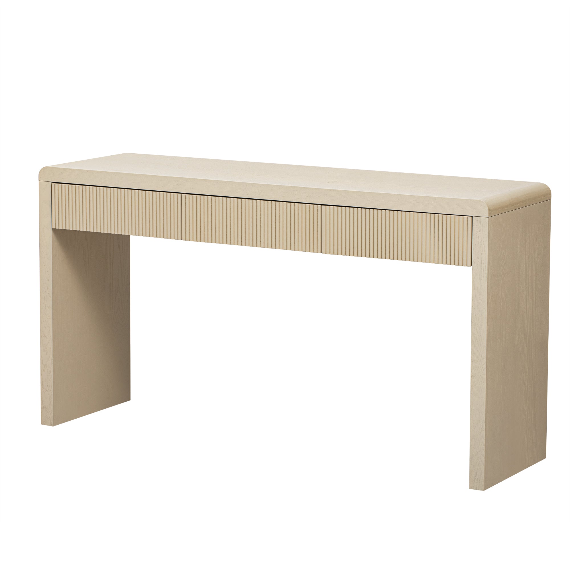 Lotte Fluted Solid Wood Console Table