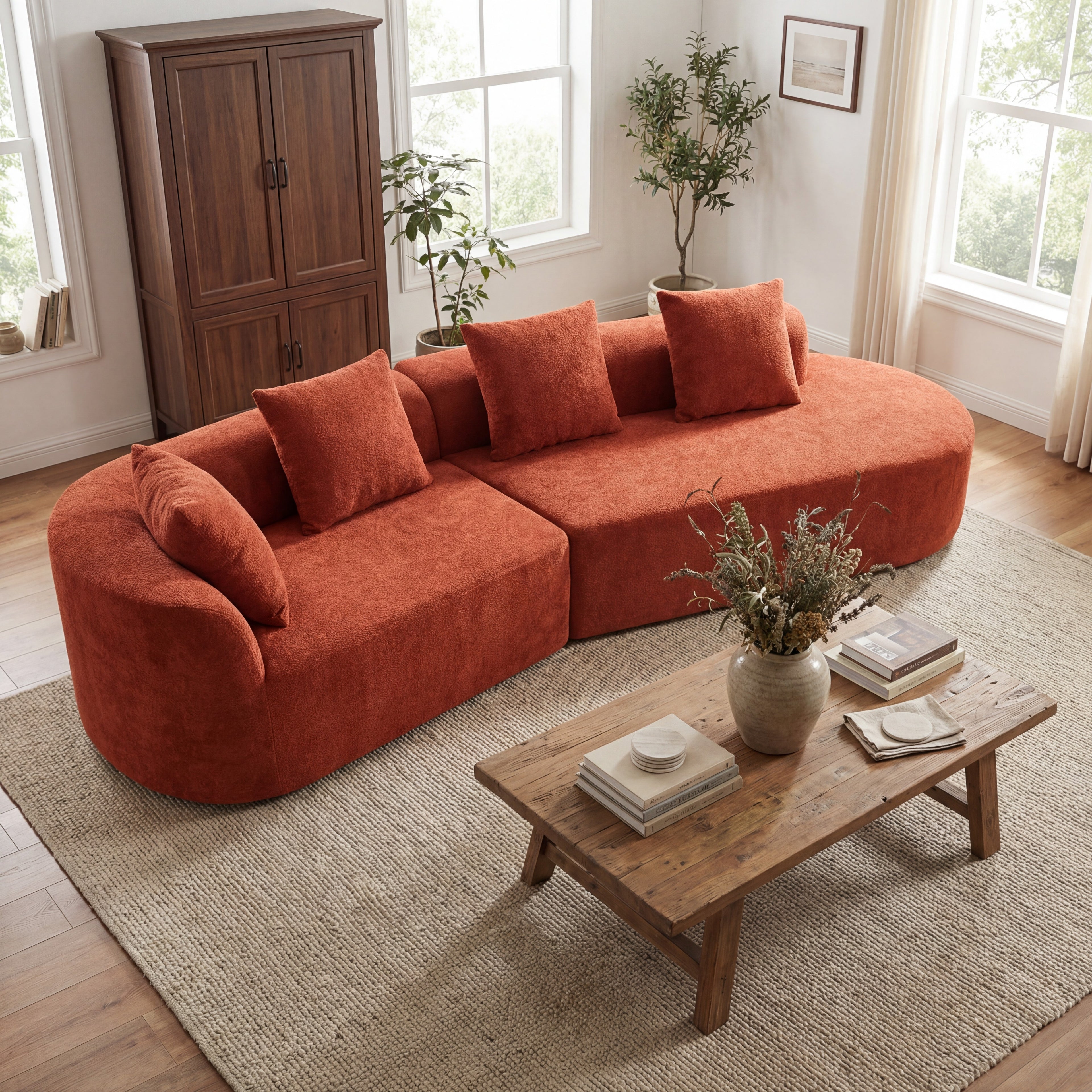 Vigga 2-Piece Curved Sectional Sofa