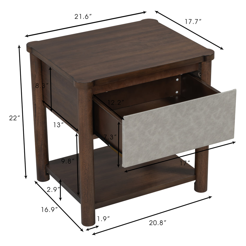 Brynn Walnut Nightstand