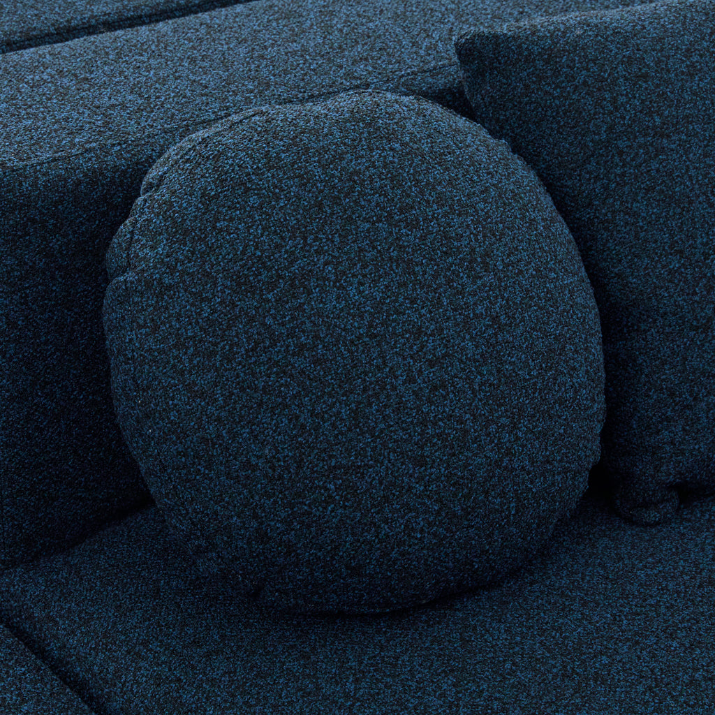 Oda Curved Boucle Sectional Sofa