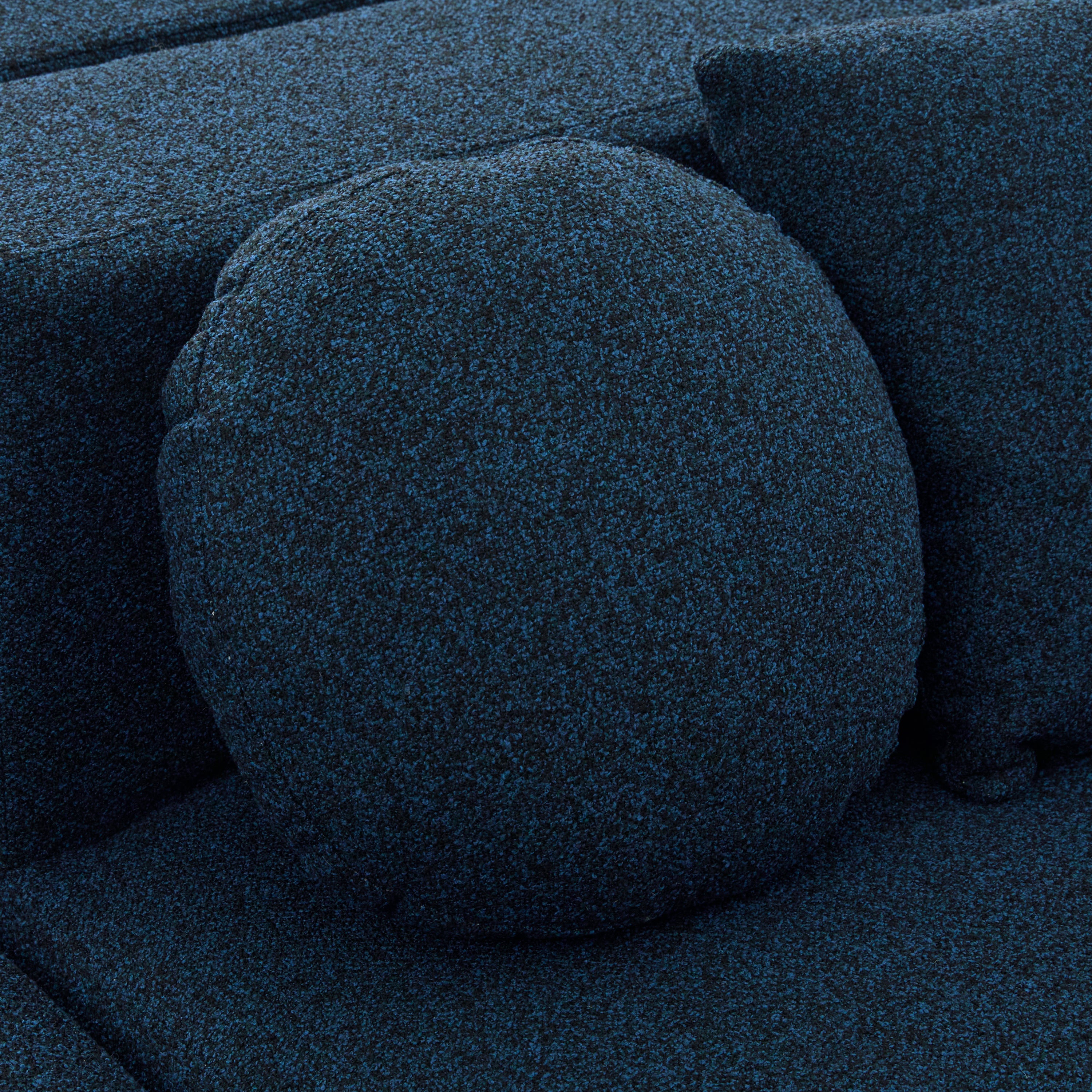 Oda Curved Boucle Sectional Sofa