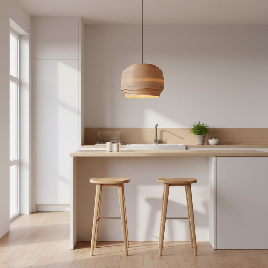 Tressa Wood Pendant - Scandinavian Kitchen Lifestyle