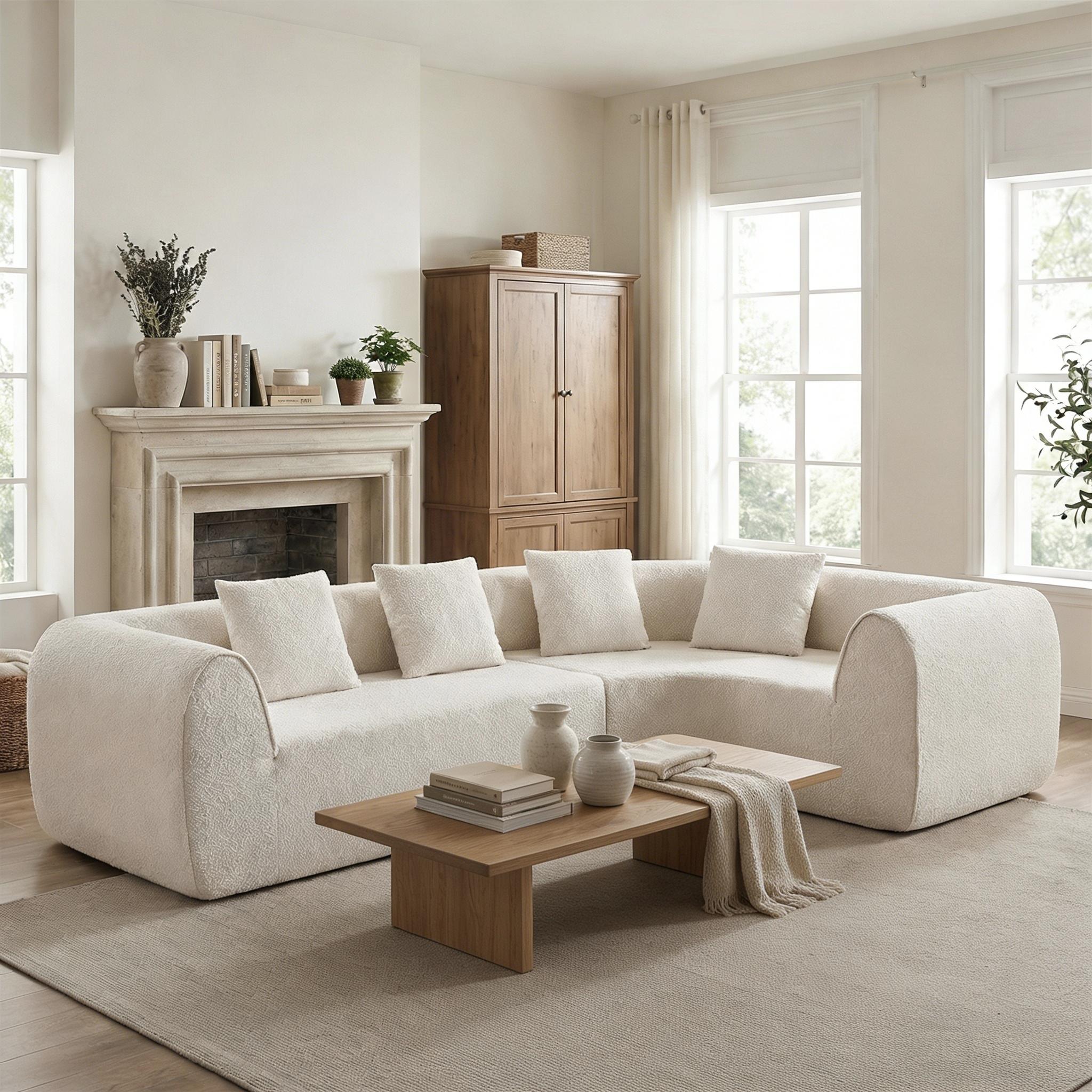 Oddny 2-Piece Curved Sectional Sofa