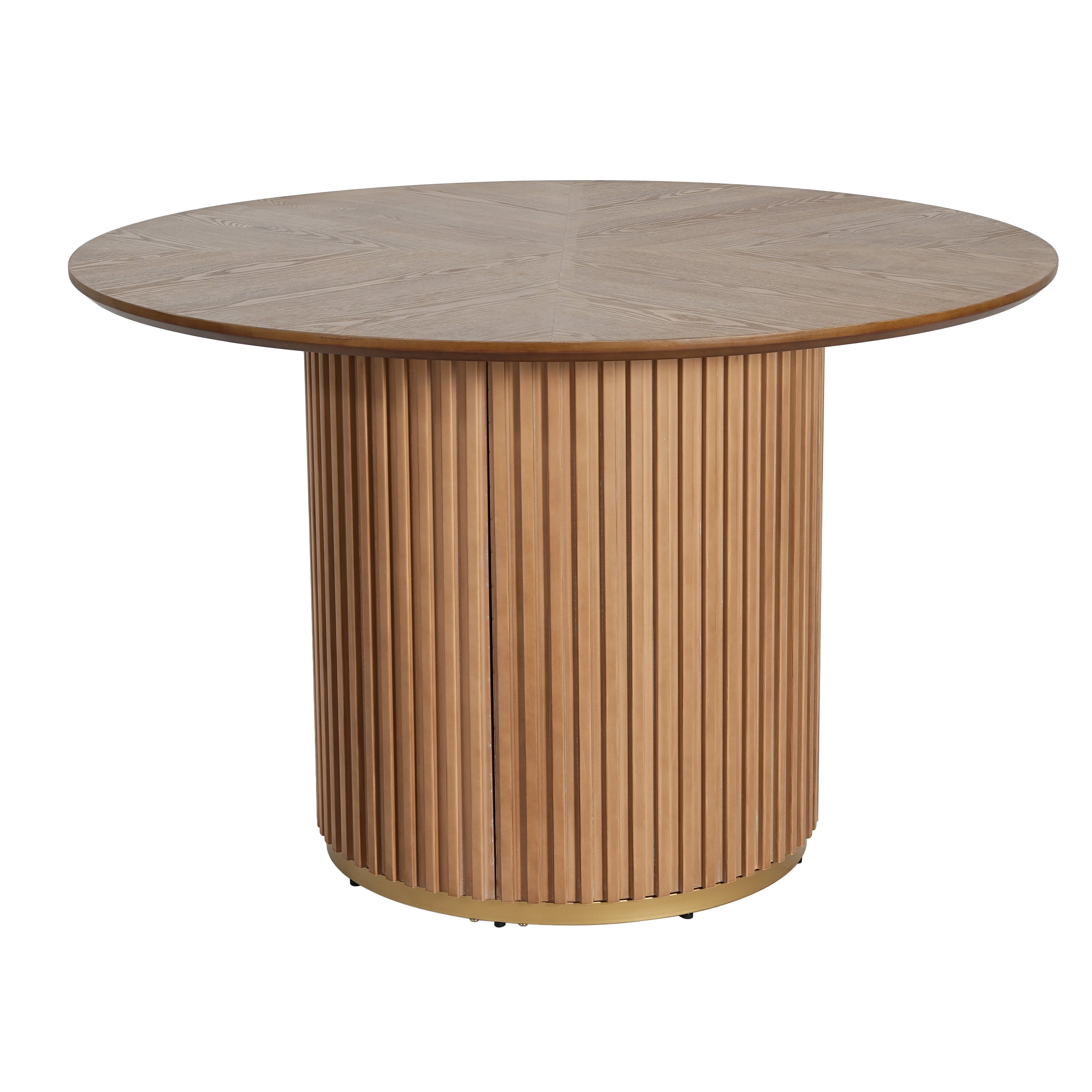 Ejnar Round Walnut Dining Table