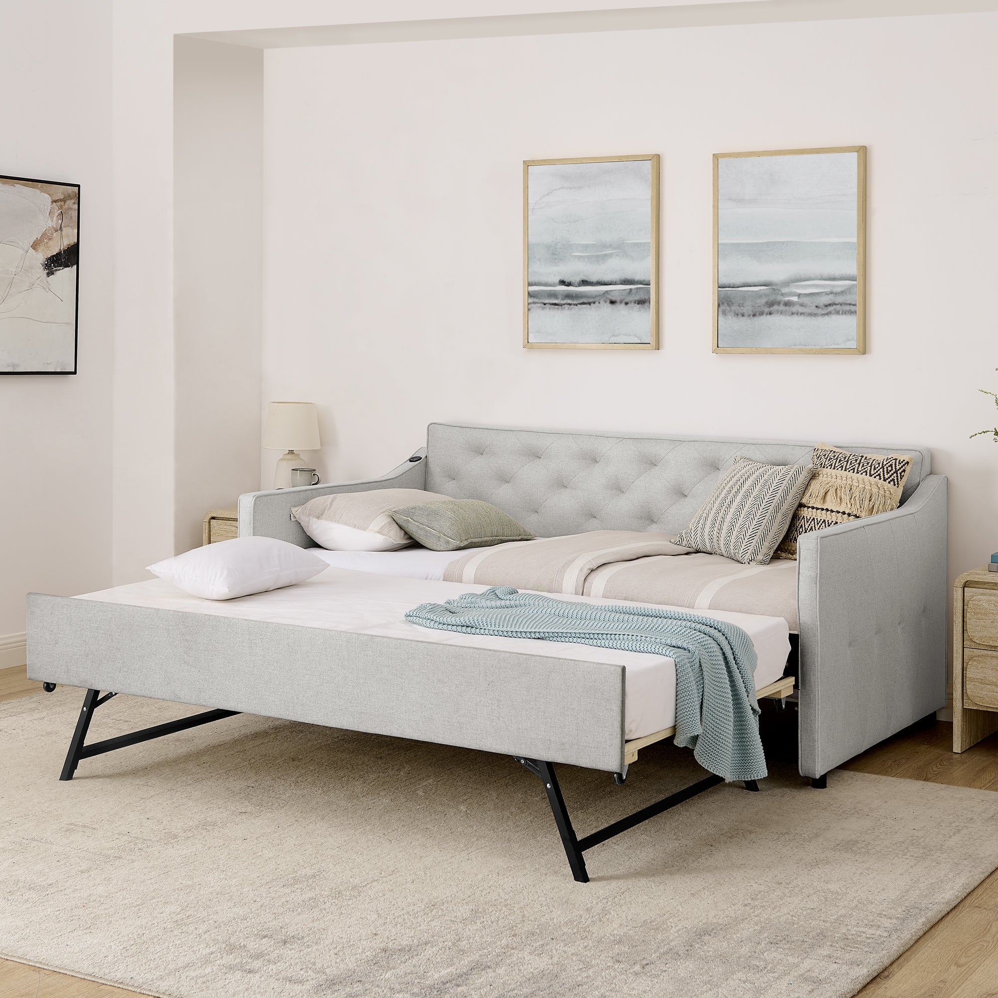 Randi Linen Sofa Bed