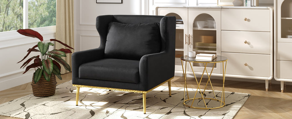 Rasmus Velvet Accent Chair