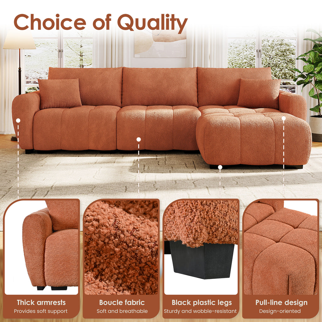 Ilva Boucle Sectional Sofa