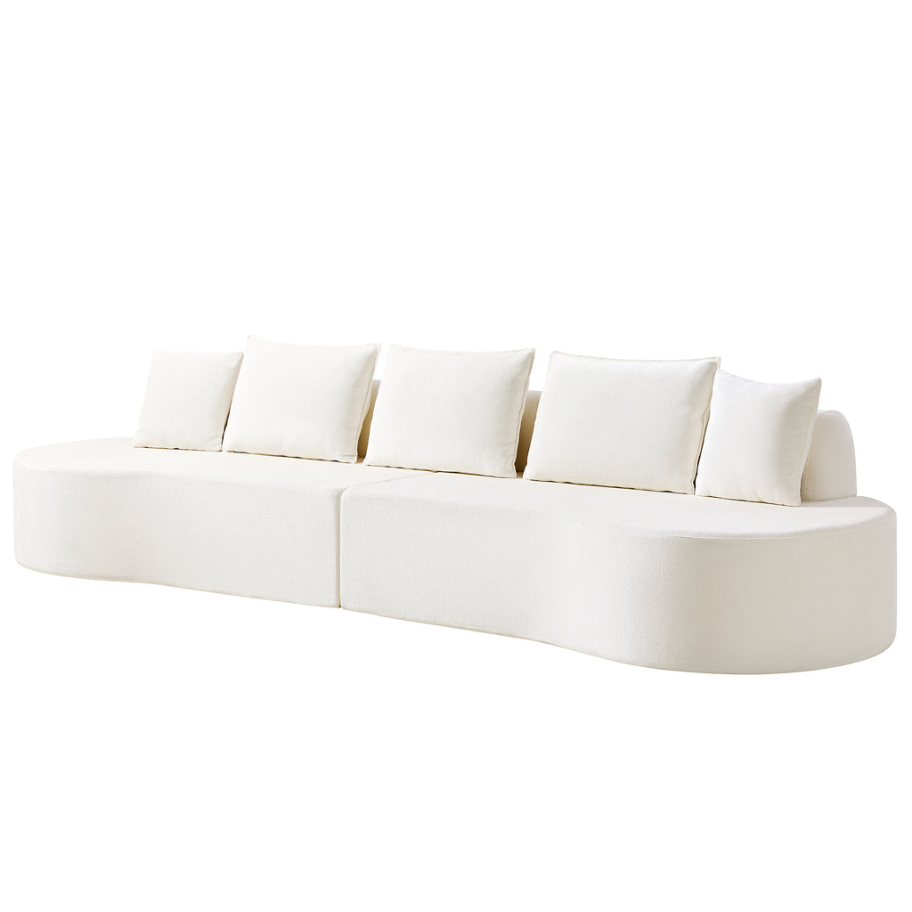 Embla 2-Piece Curved Sectional Sofa