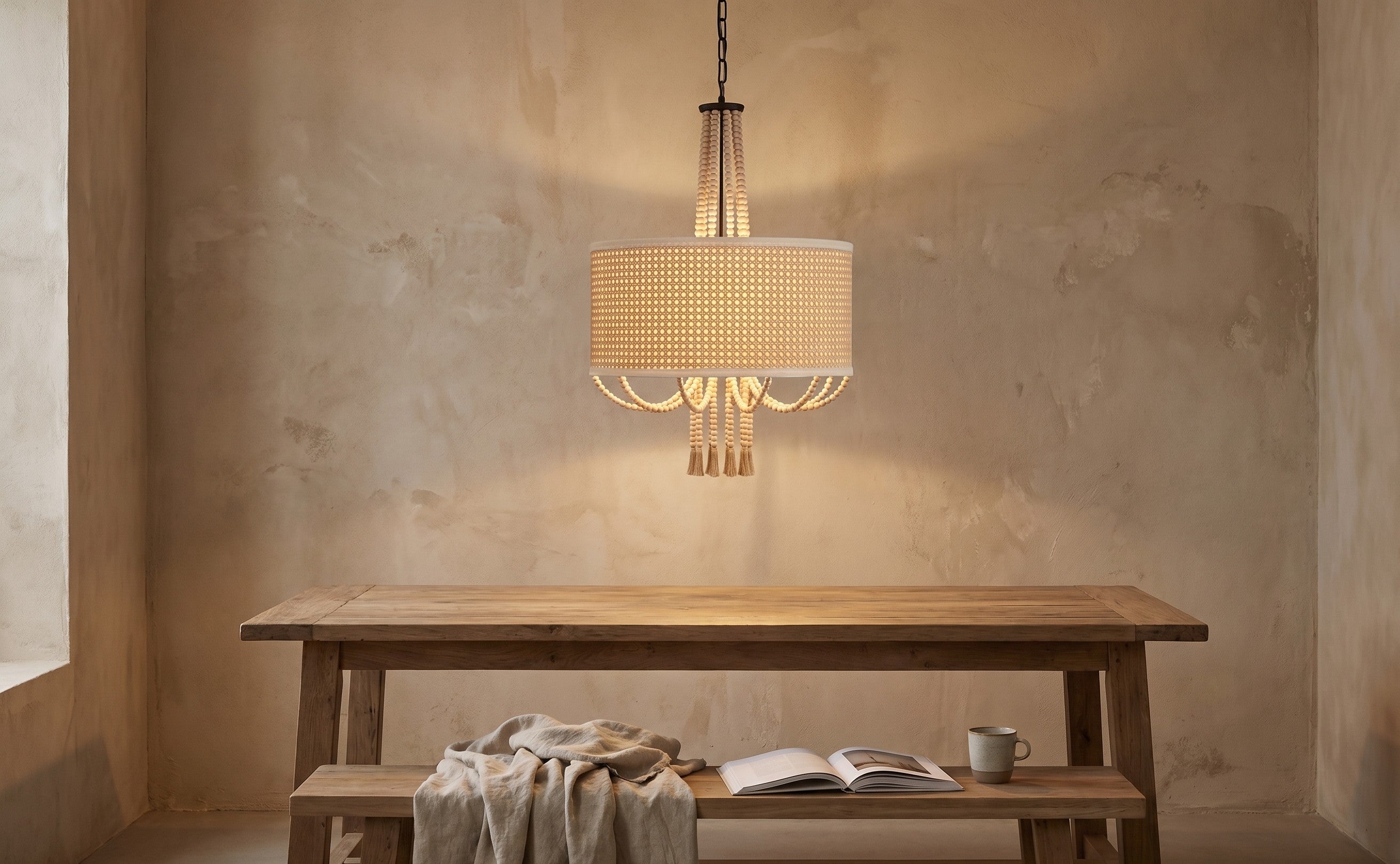 Prim Rattan Chandelier