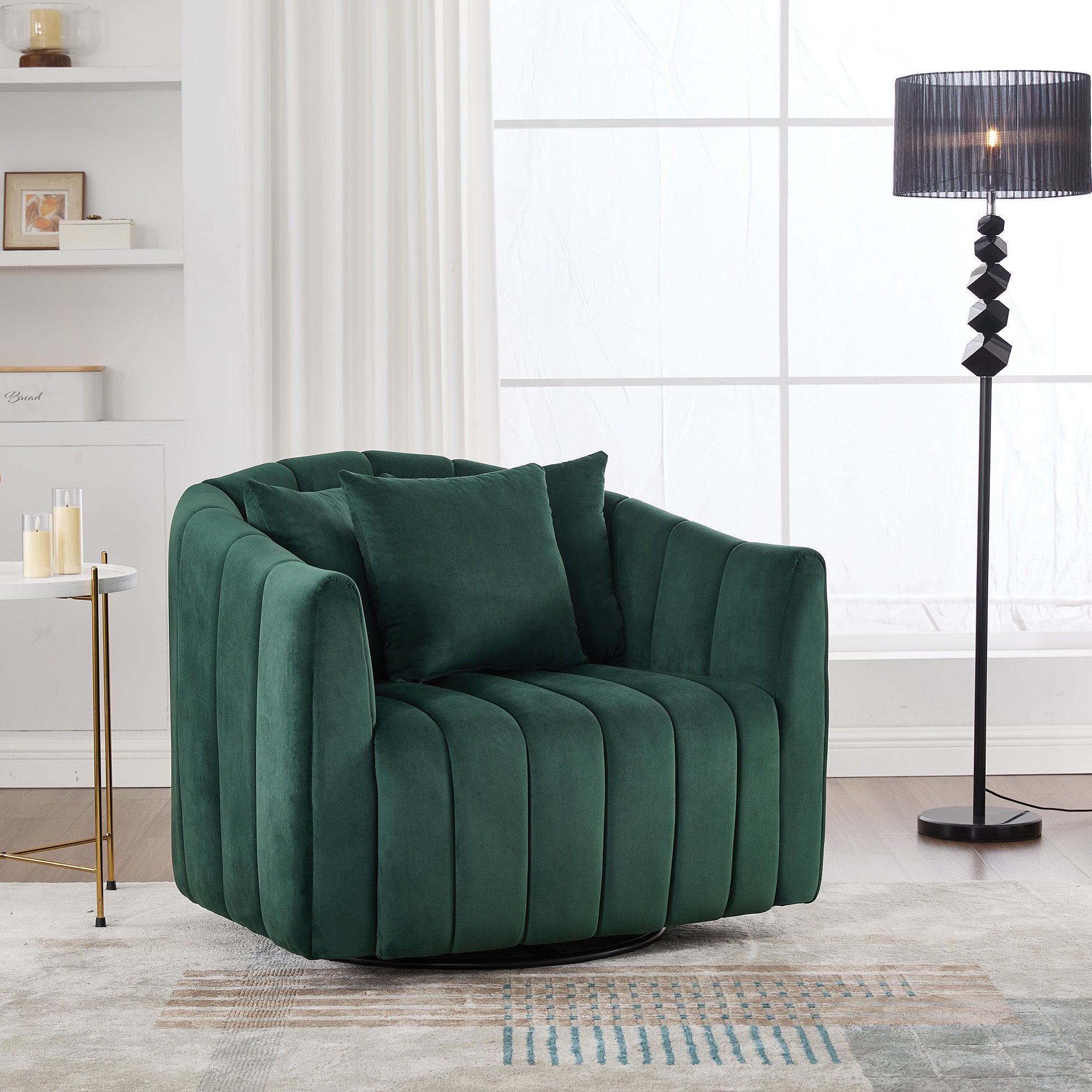 Brynn Barrel Velvet Accent Chair