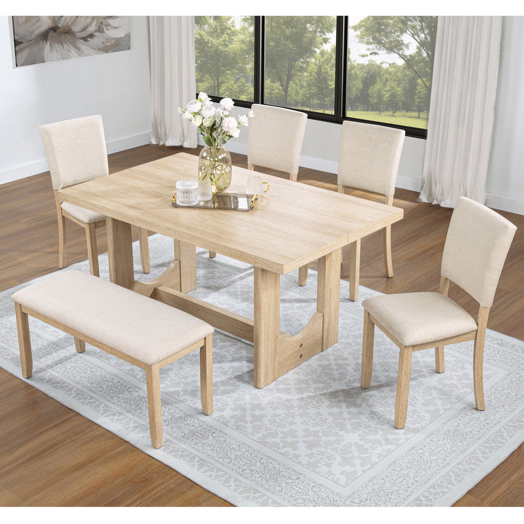 Astrid 6-Piece Oak Dining Set