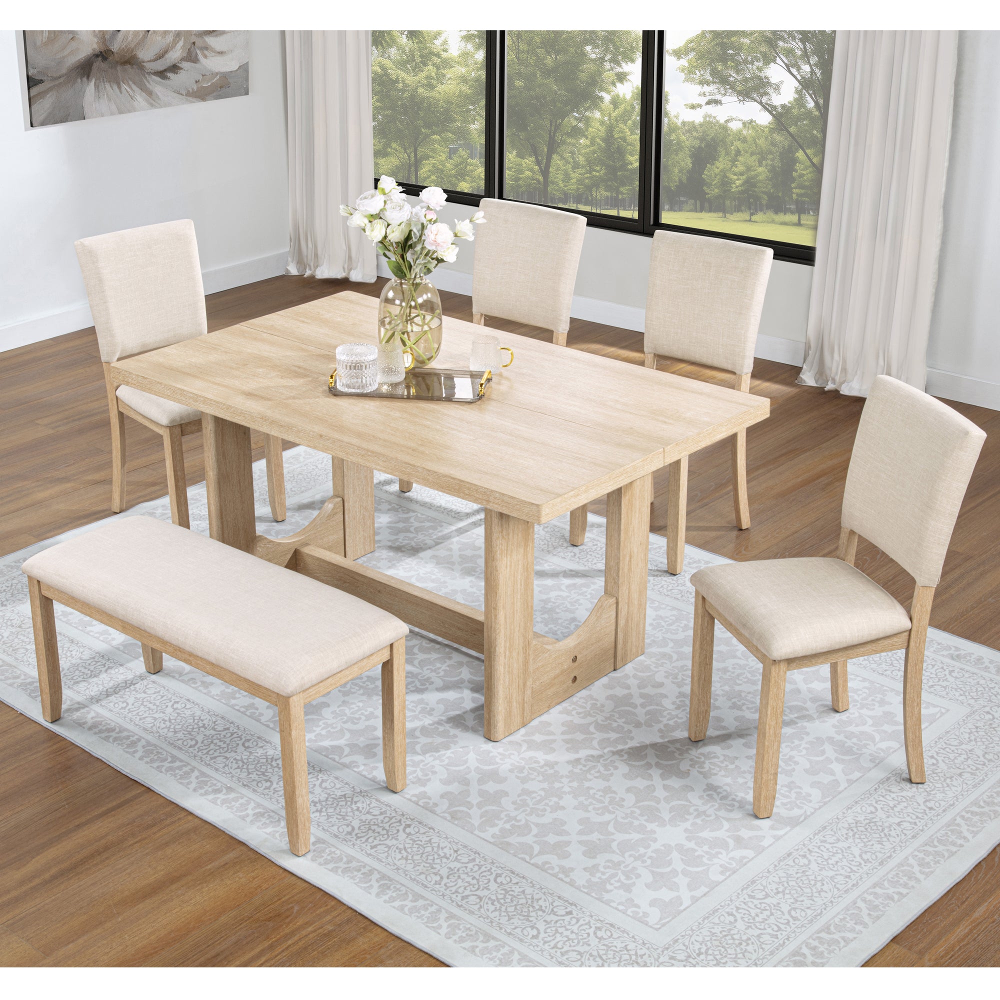 Astrid 6-Piece Oak Dining Set