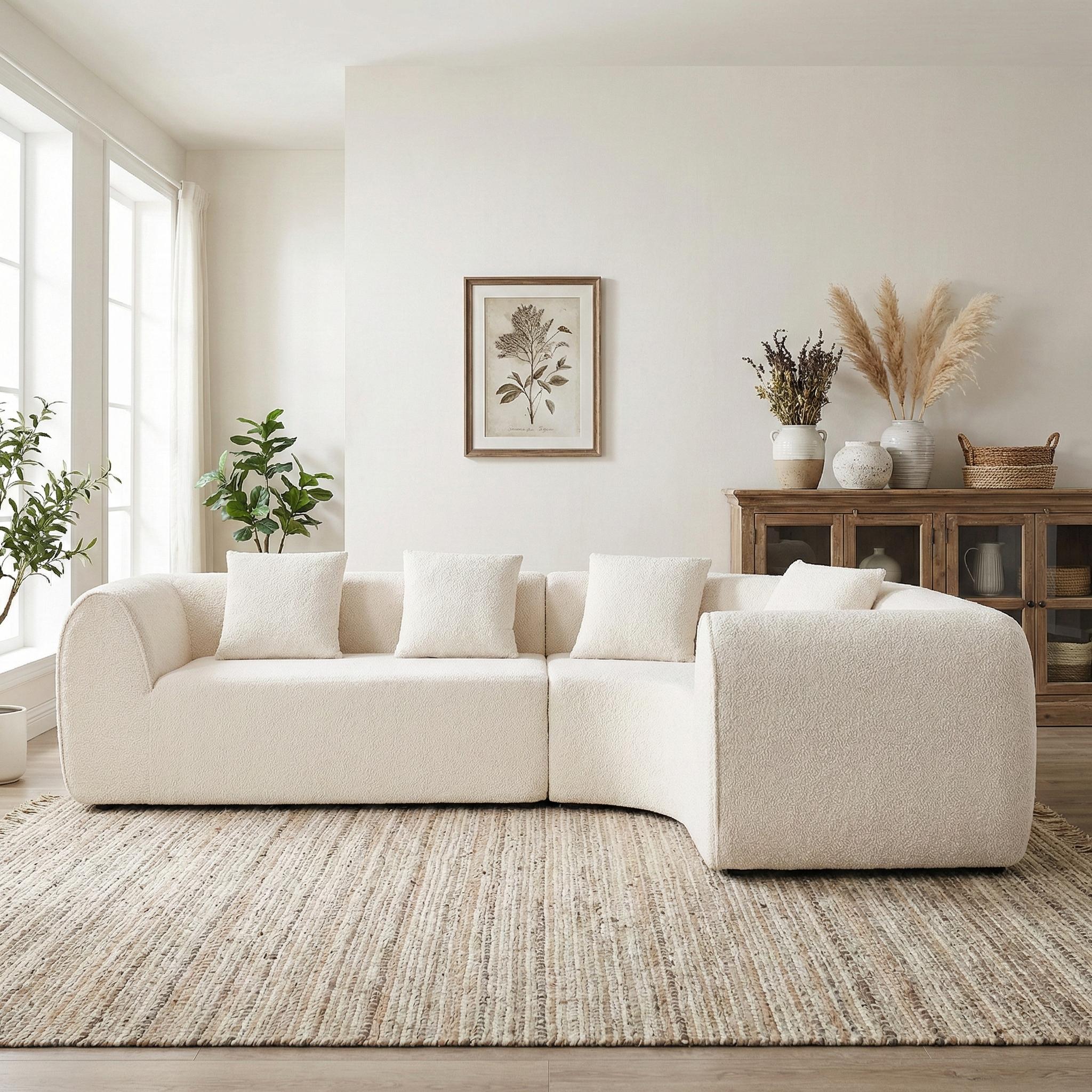 Oddny 2-Piece Curved Sectional Sofa