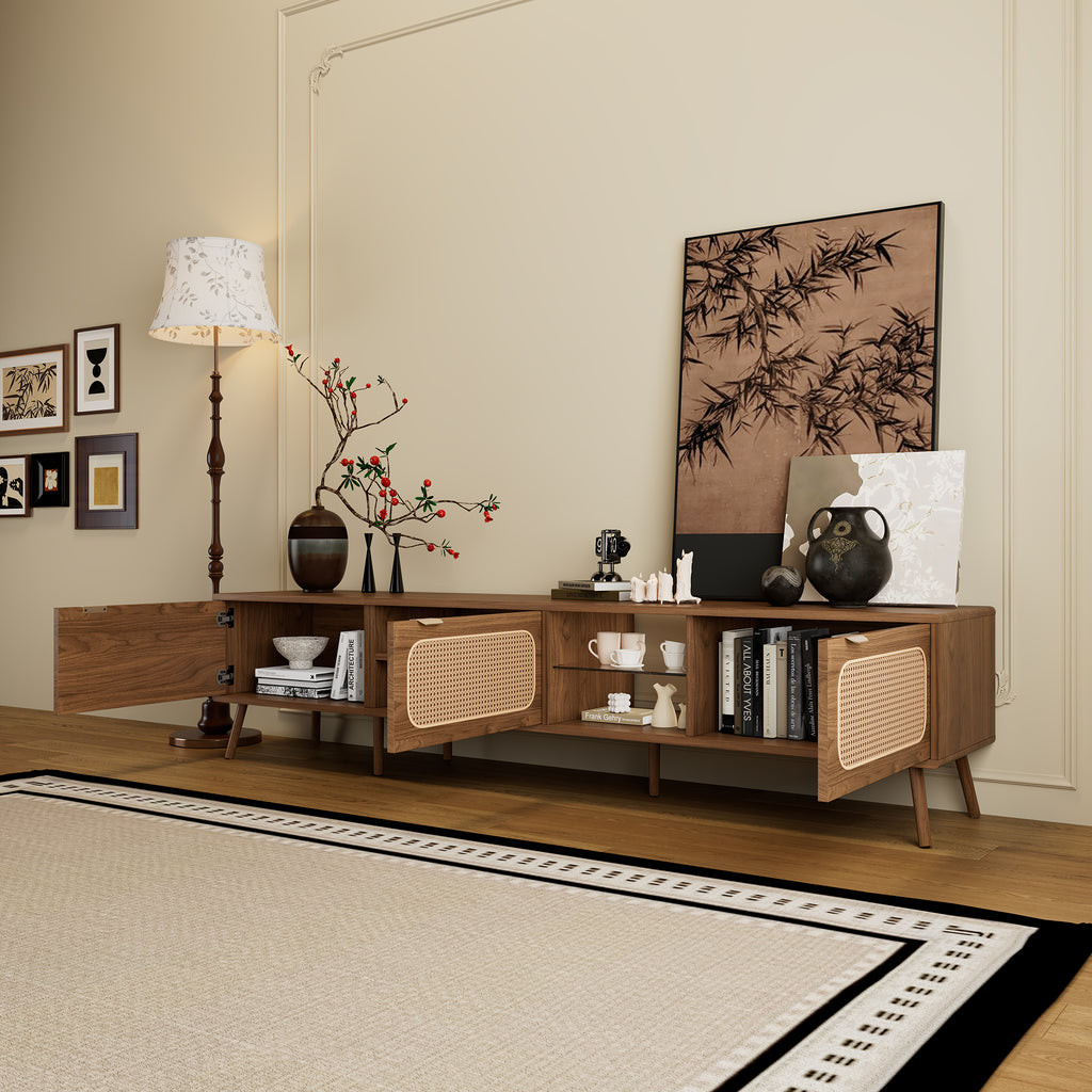 Bodil Storage Solid Wood TV Stand