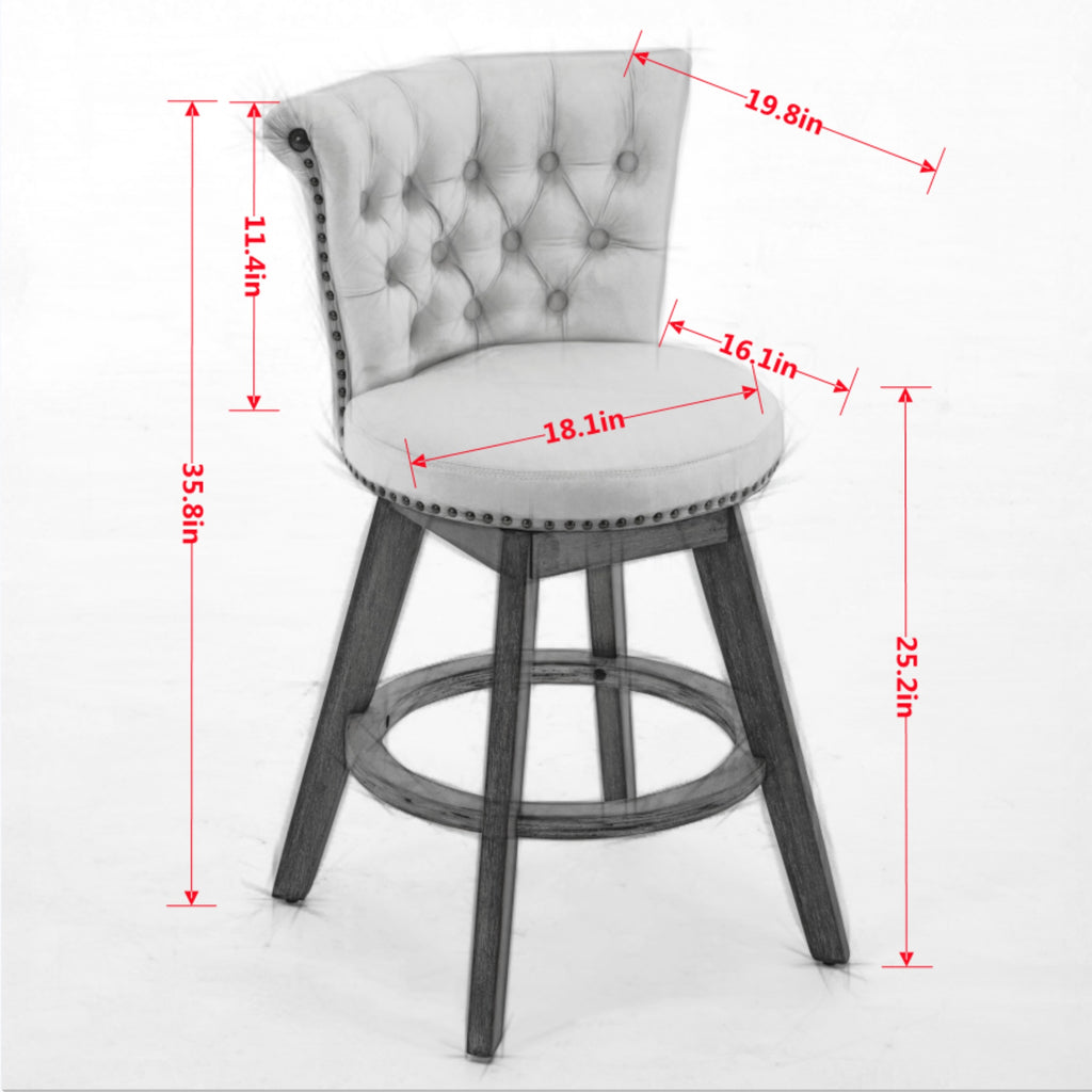Inger Swivel Velvet Dining Chair