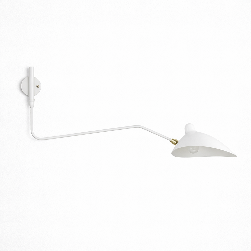 Minimalistische Wandlamp met Richtbare Lichtarm