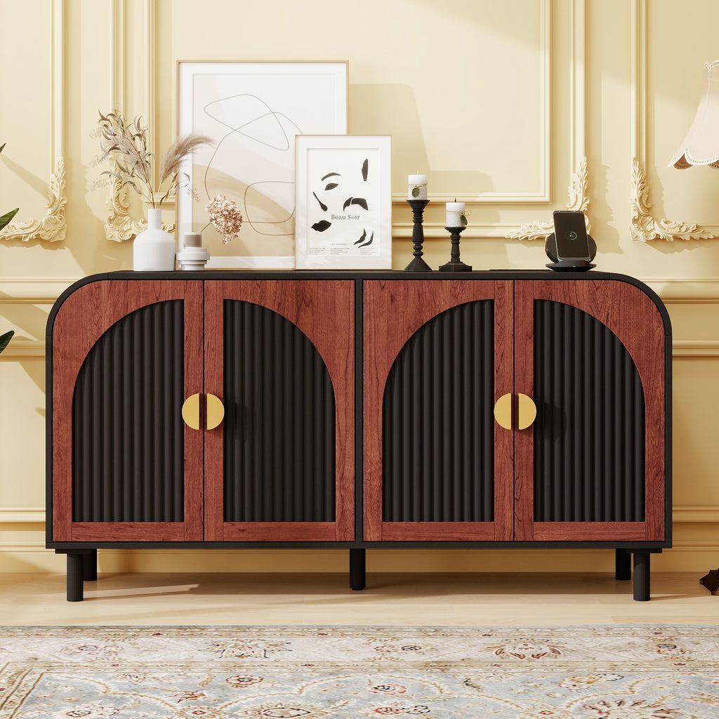 Disa Arched Solid Wood Cabinet
