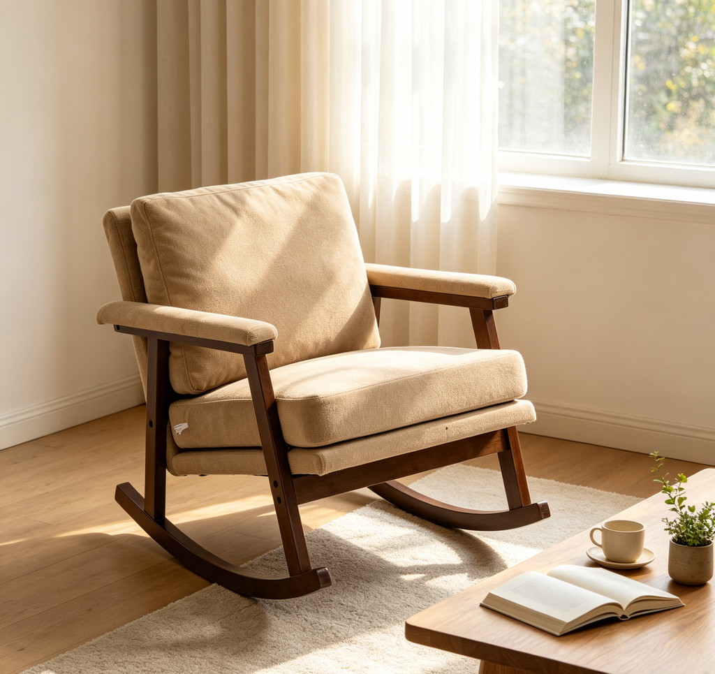 Gitte Velvet Rocking Chair