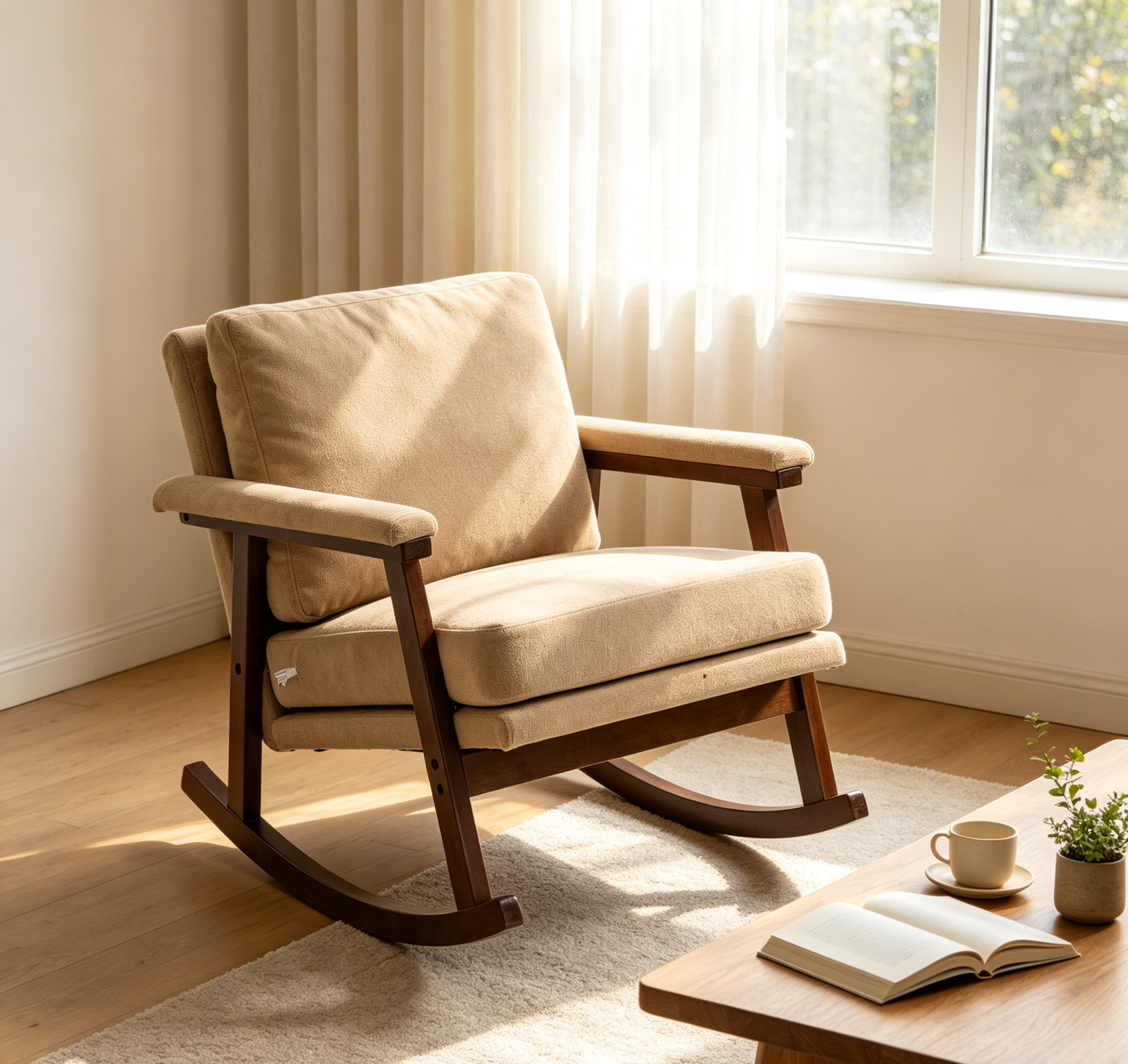 Gitte Velvet Rocking Chair