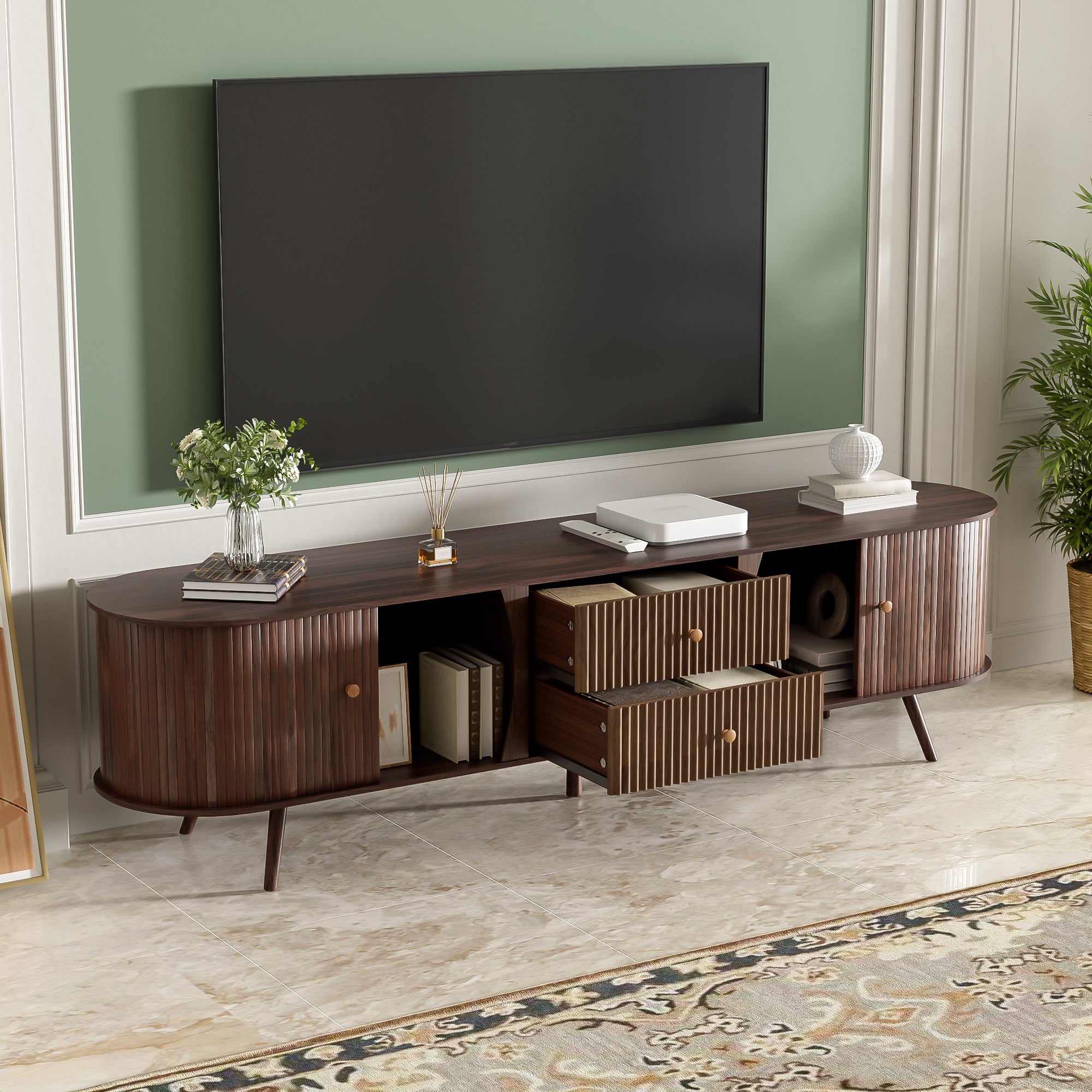 Tyra Fluted TV Stand