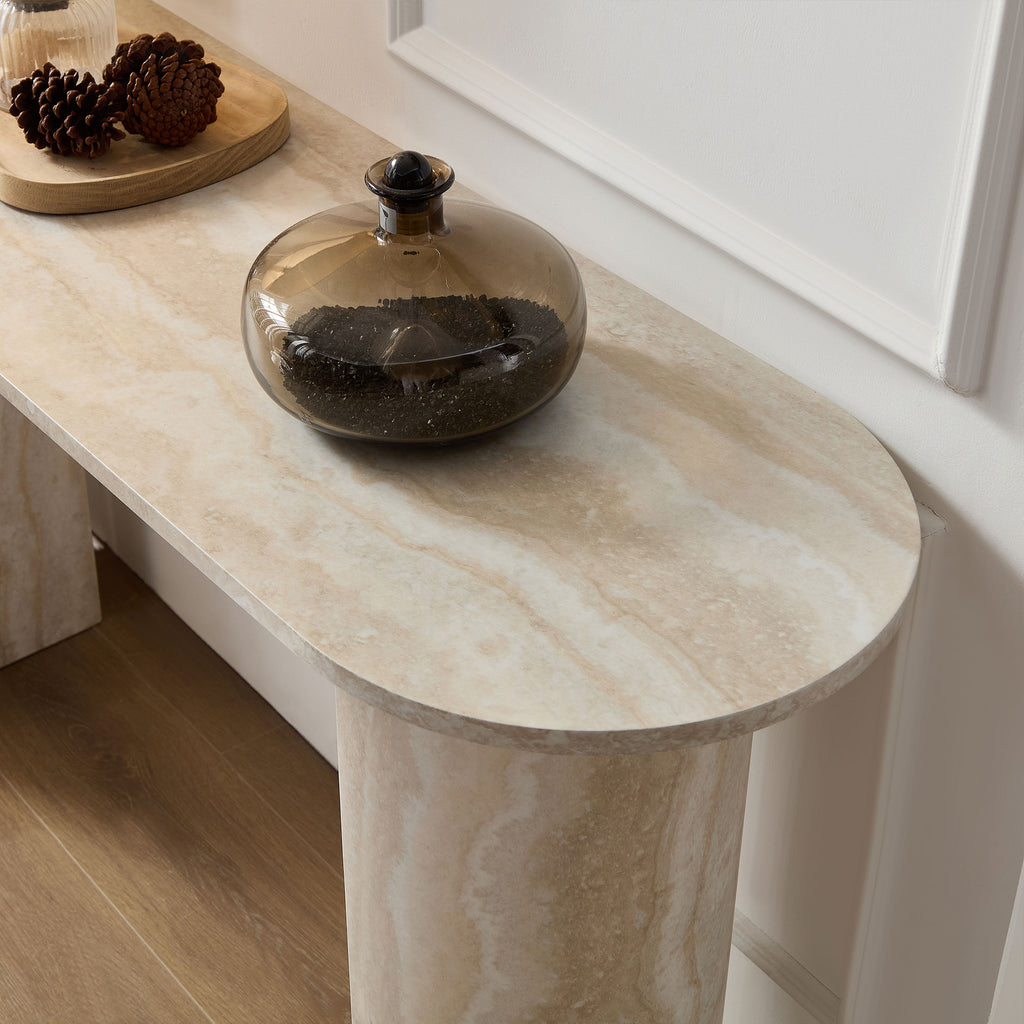 Gry Marble Console Table
