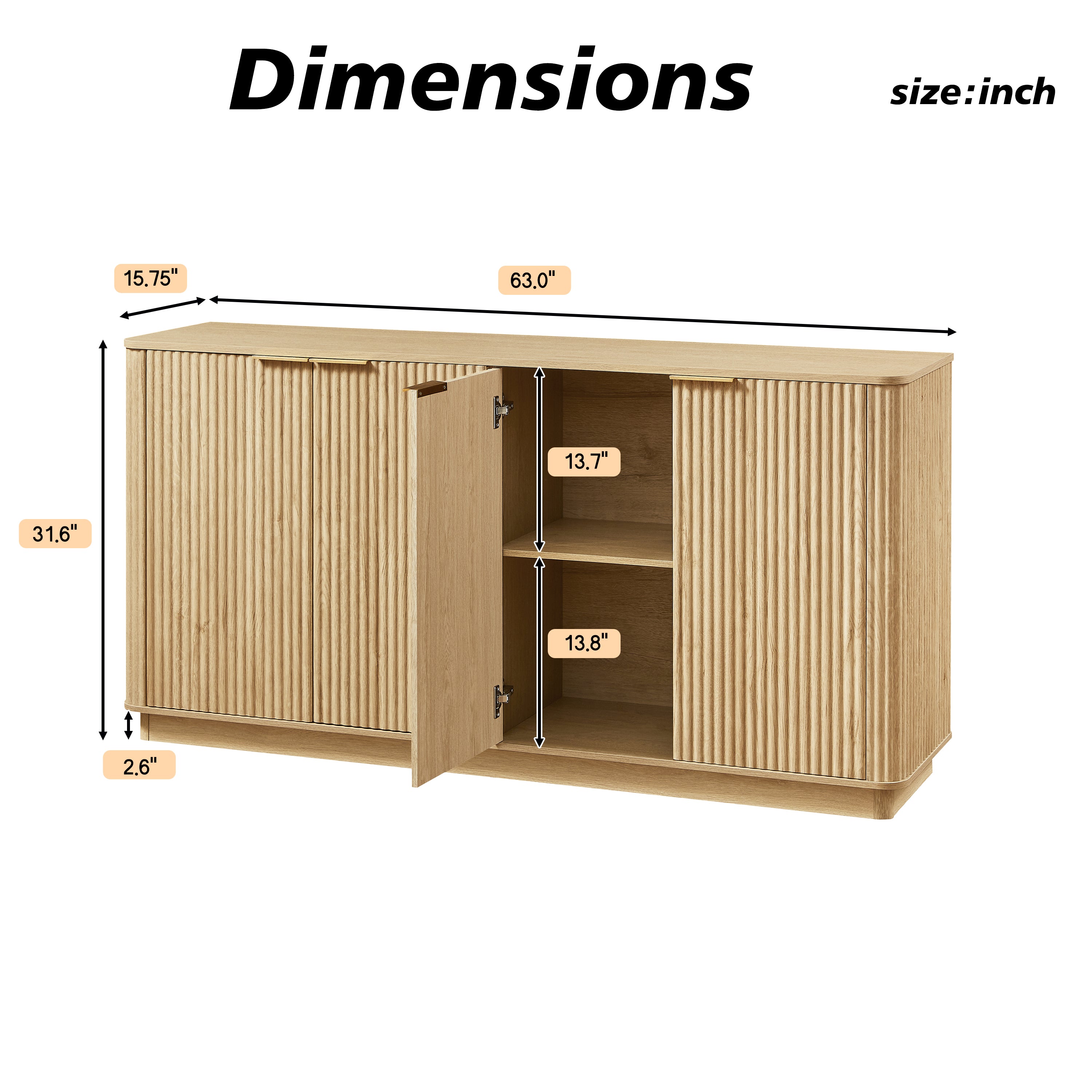 Nanna Curved Oak Sideboard