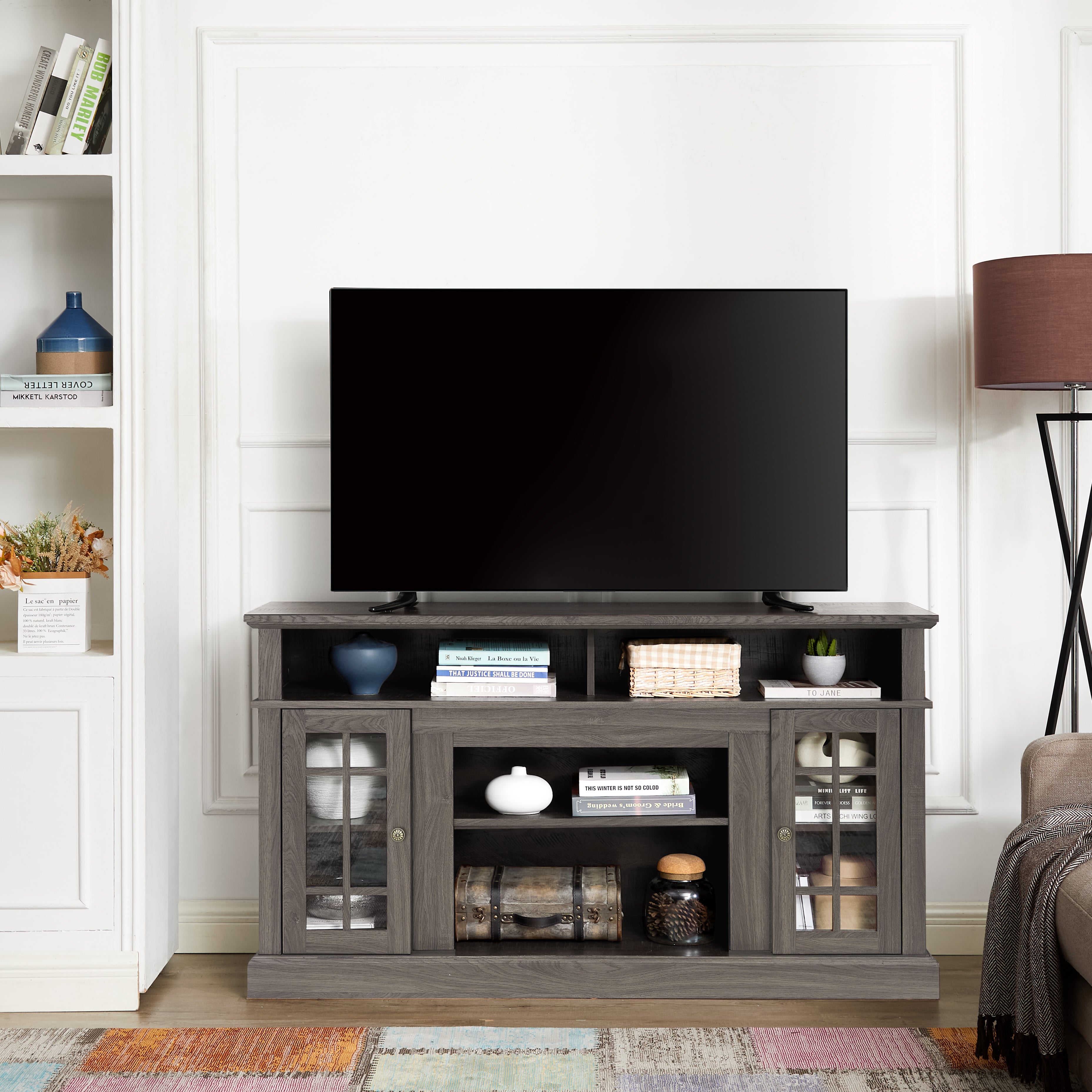 Hakon Storage Walnut TV Stand