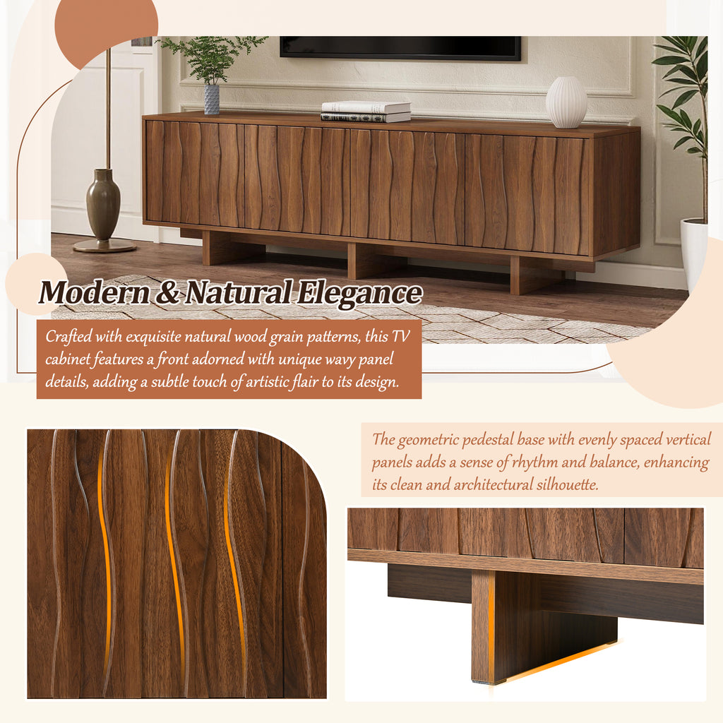 Sten Wave Walnut TV Stand