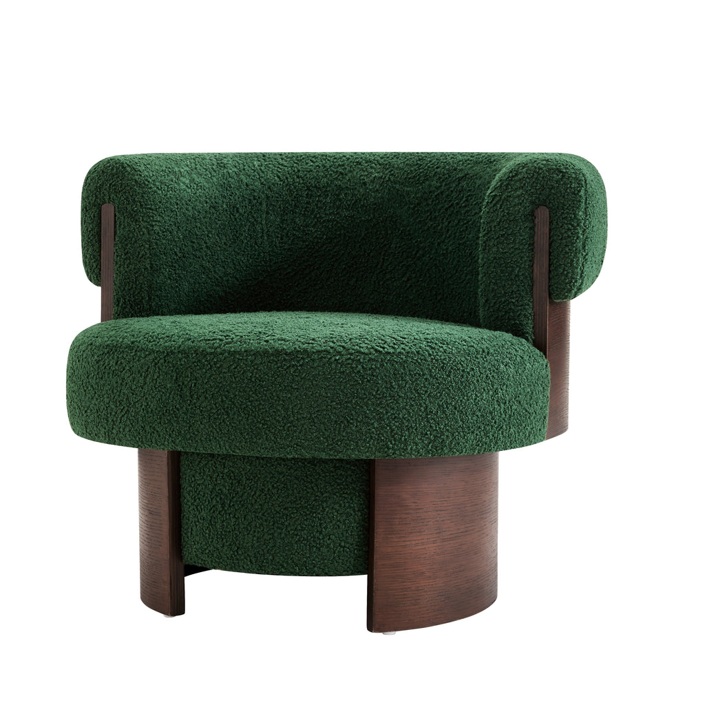 Njord Curved Boucle Accent Chair