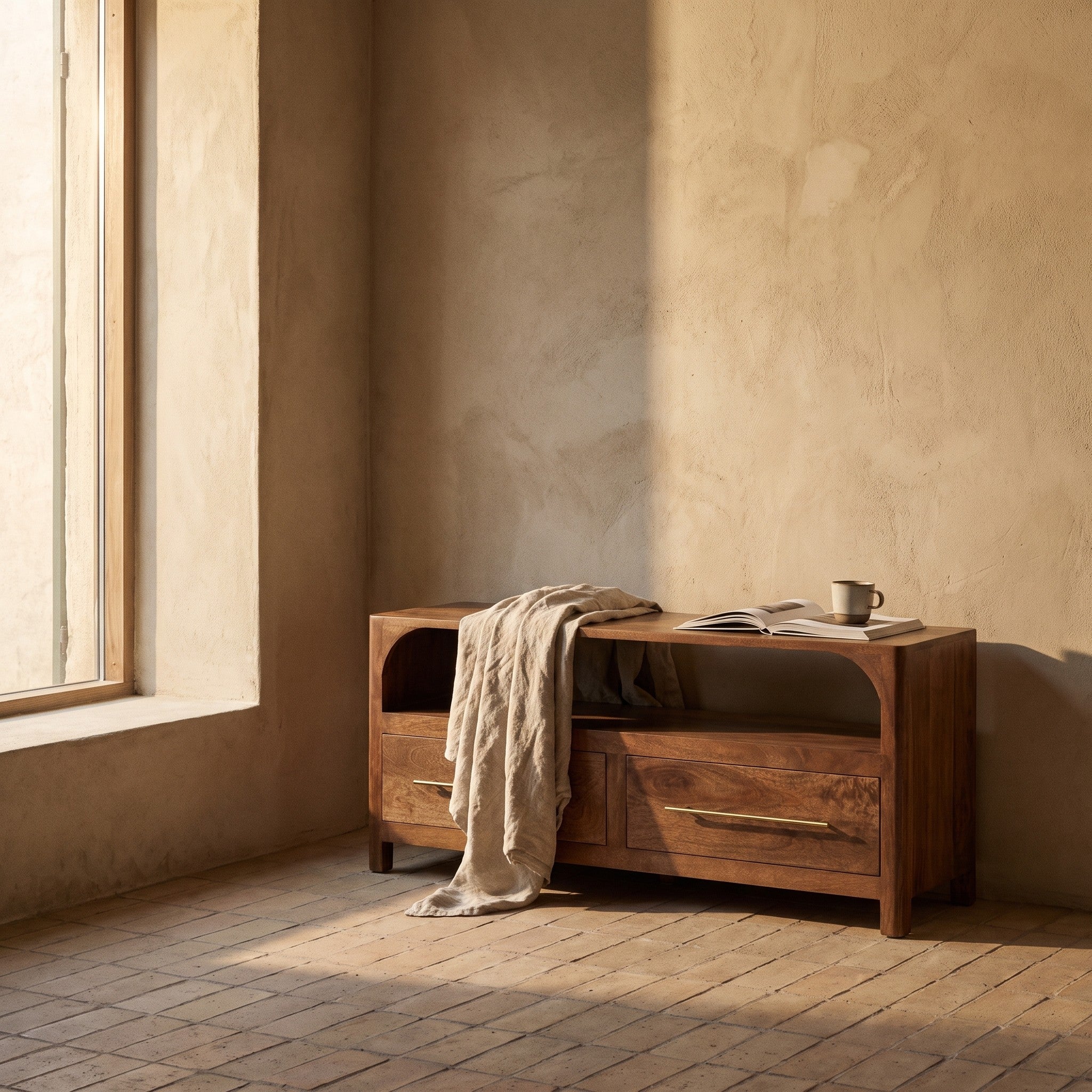 Erna Solid Wood Console Table
