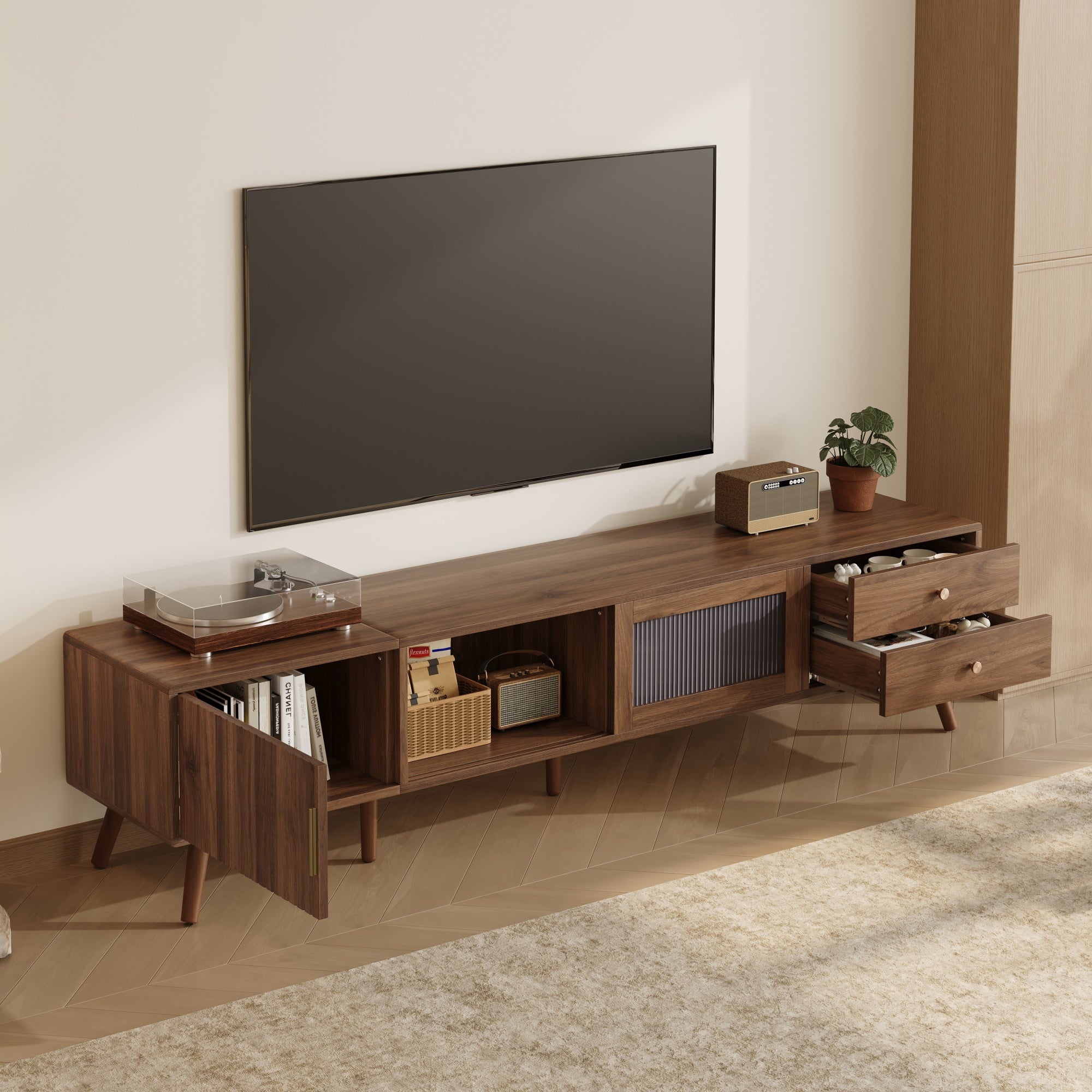 Kolbein Storage Solid Wood TV Stand