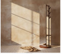 Jenrik Swivel Oak Floor Mirror