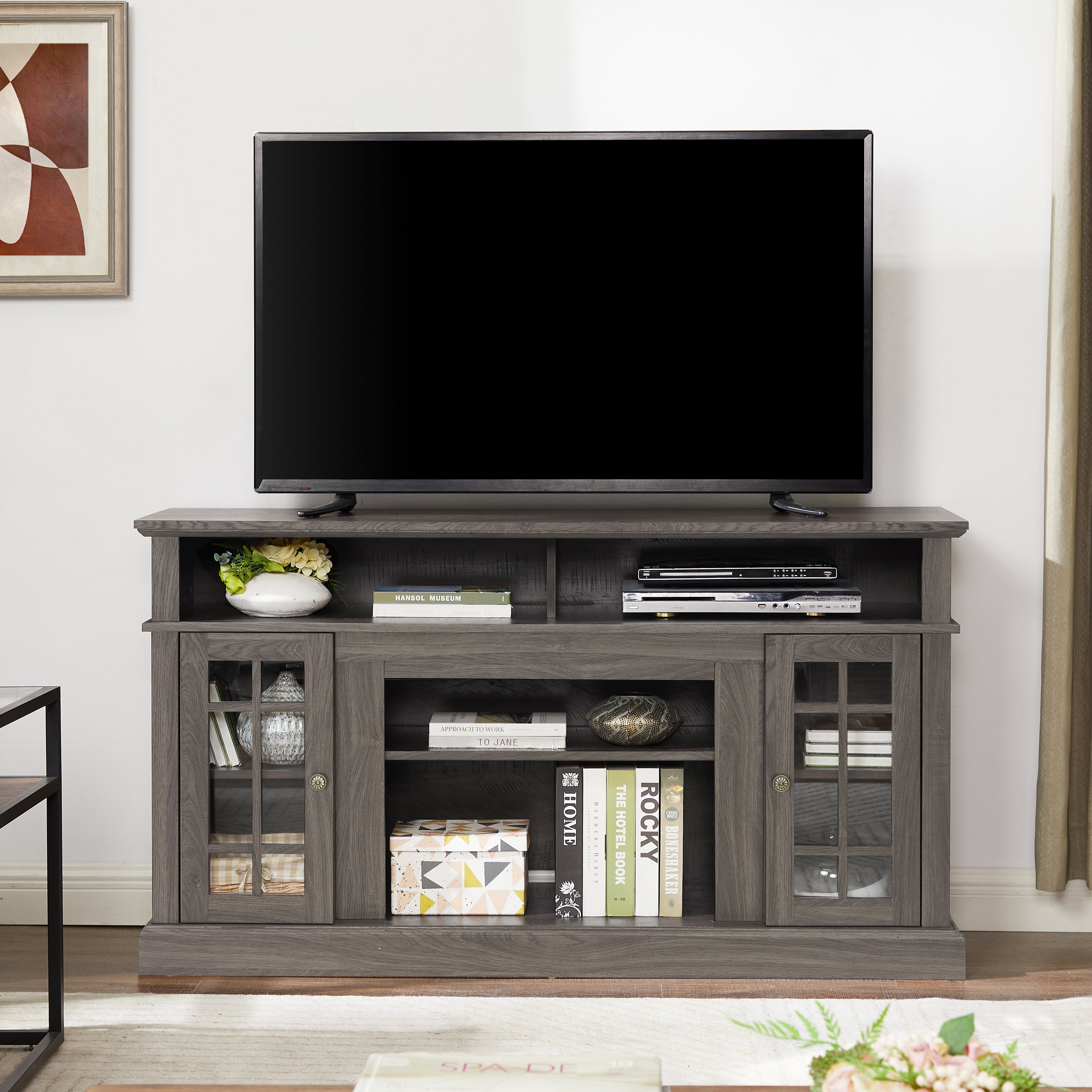 Hakon Storage Walnut TV Stand