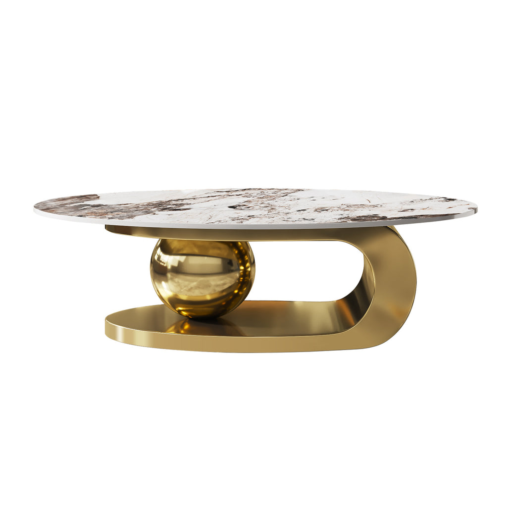 Lauge Oval Marble Coffee Table