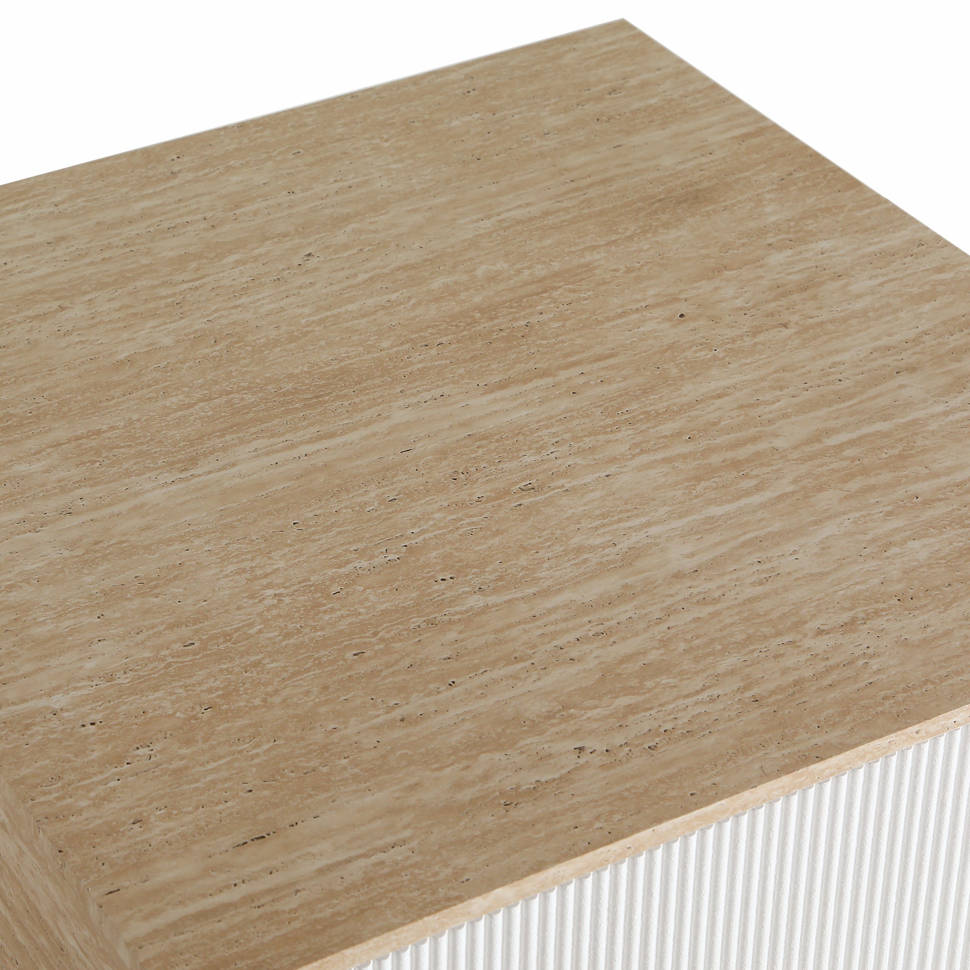 Dahl Storage Travertine Coffee Table
