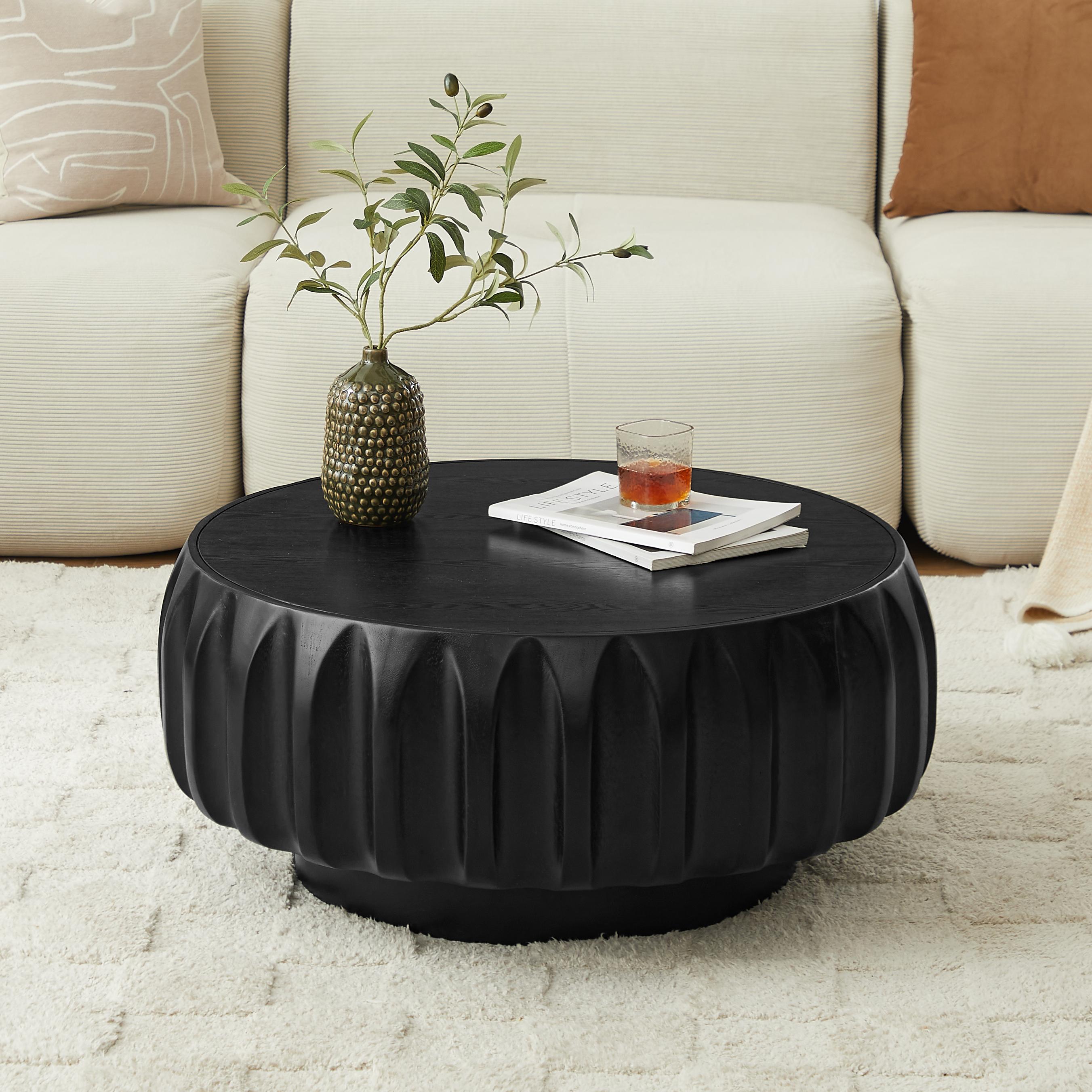 Rolf Round Solid Wood Coffee Table