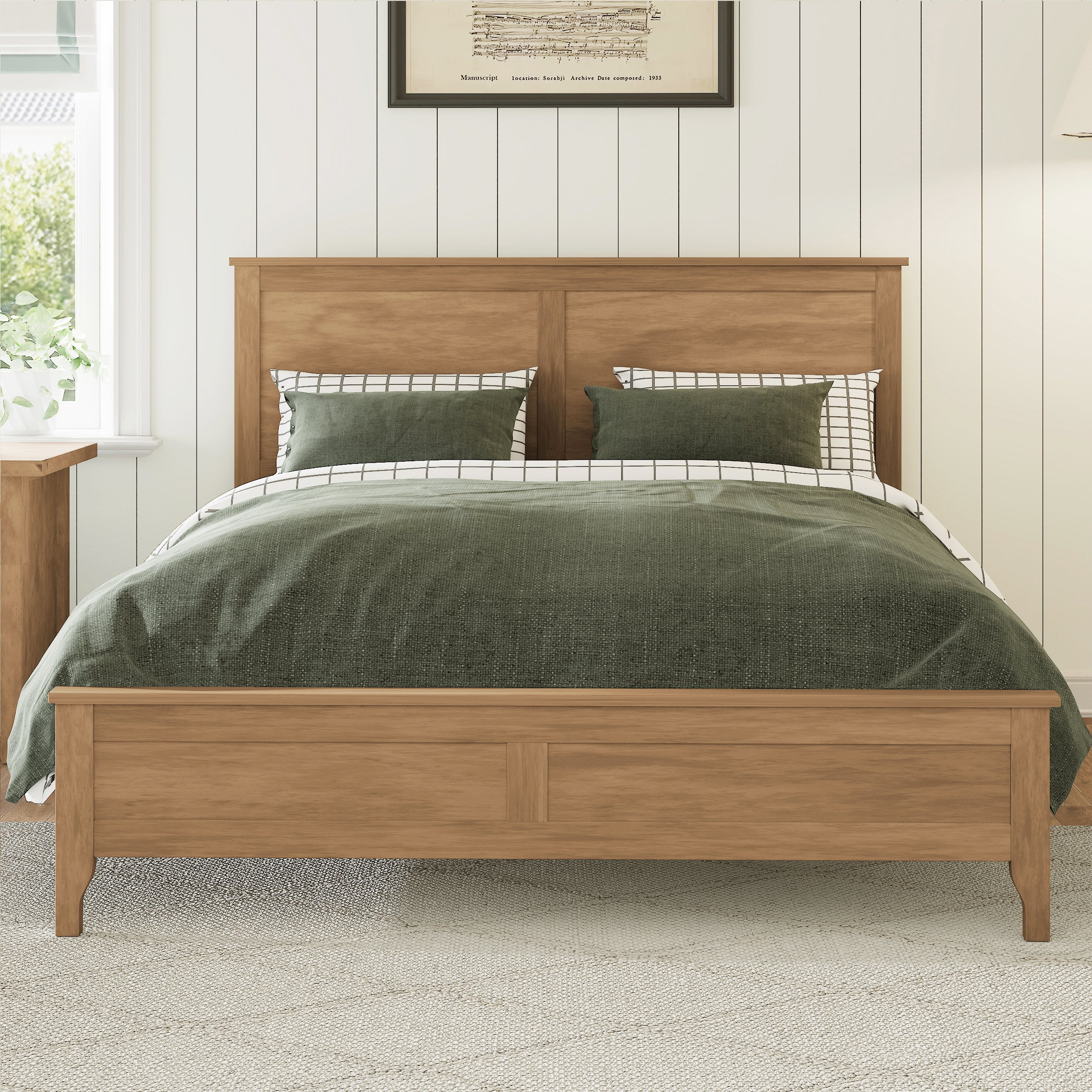 Cleo Solid Wood Full Platform Bed Frame