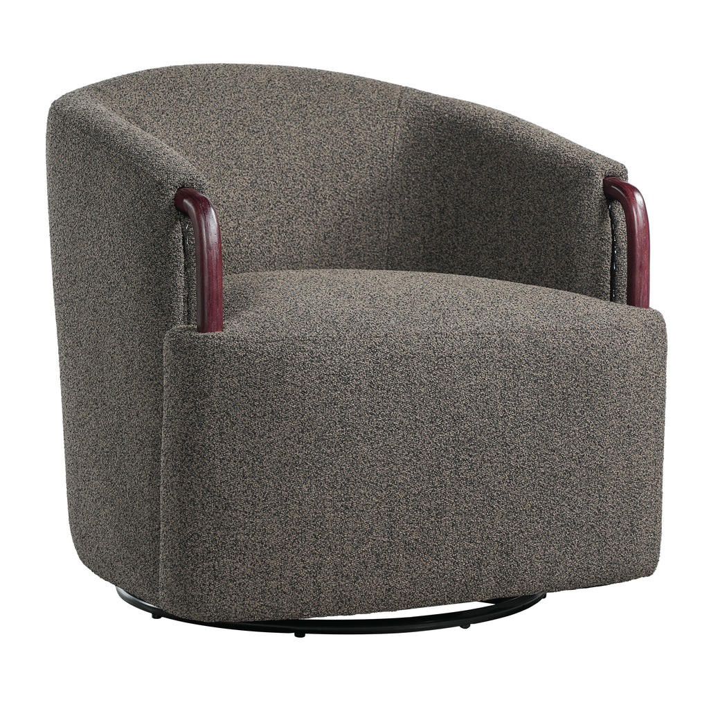 Halvor Barrel Boucle Accent Chair