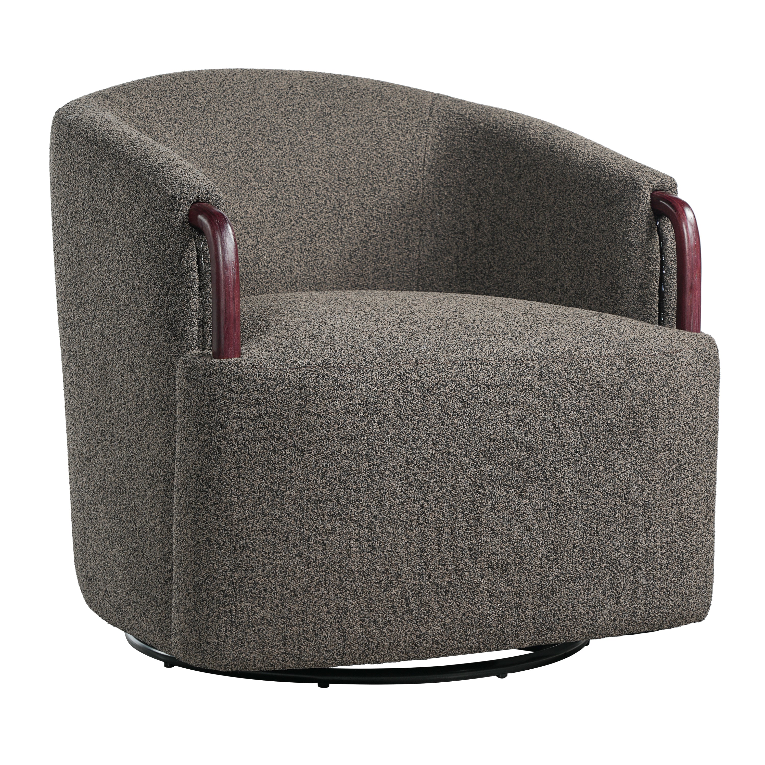 Halvor Barrel Boucle Accent Chair