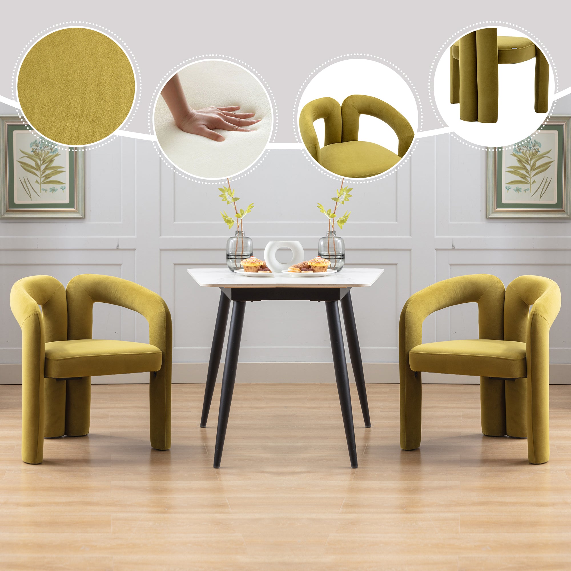 Merete Barrel Velvet Accent Chair