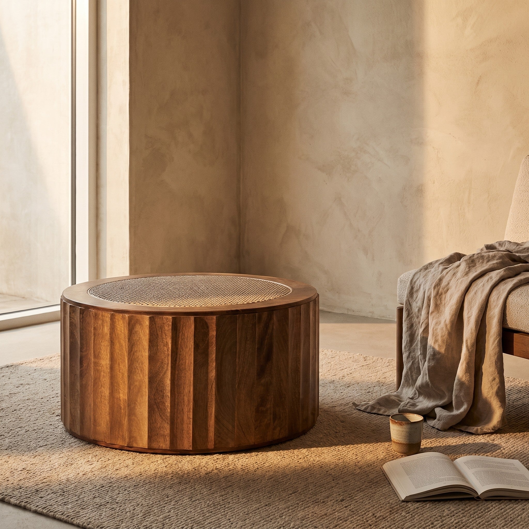 Uffe Rattan Coffee Table