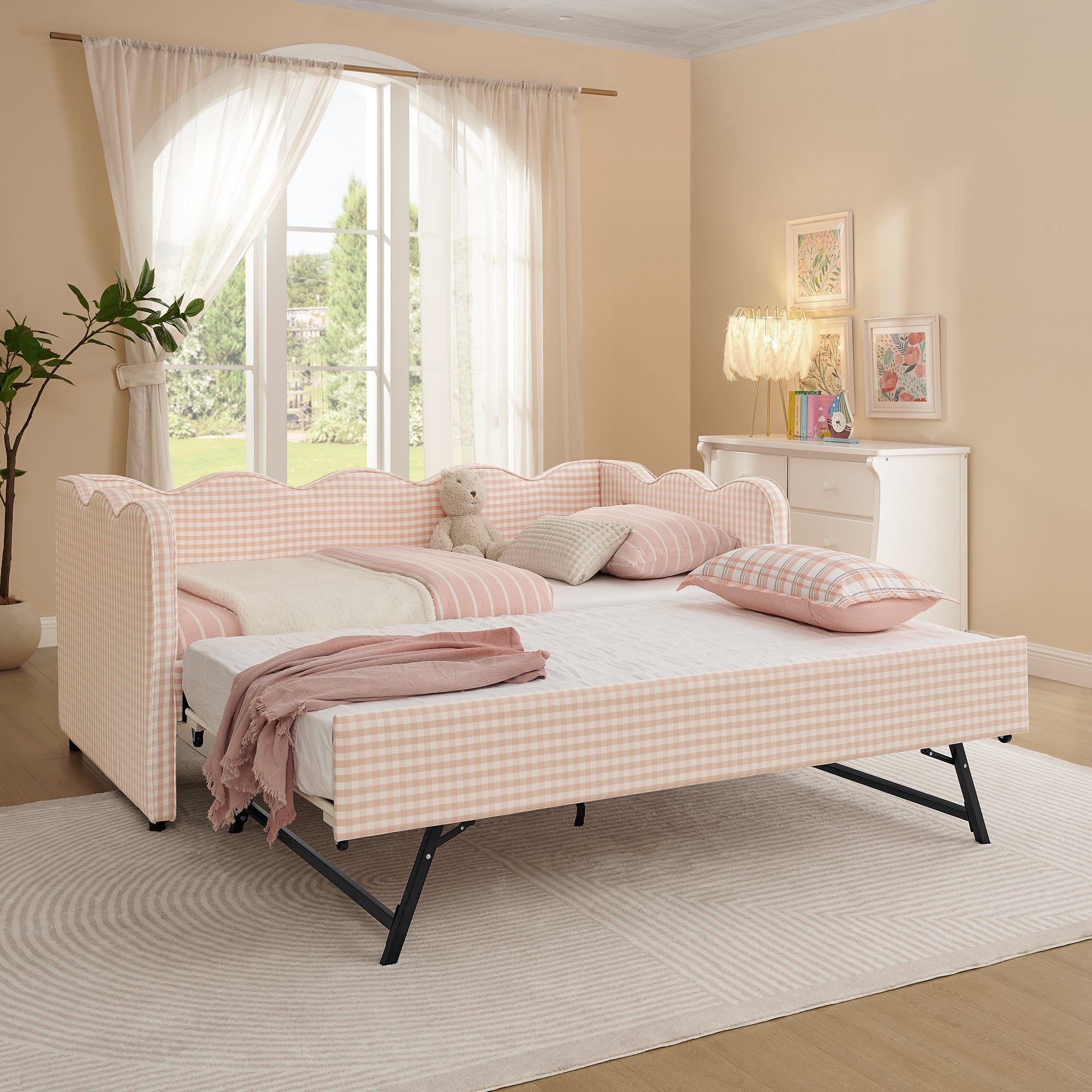 Hege Linen Twin Bed Frame