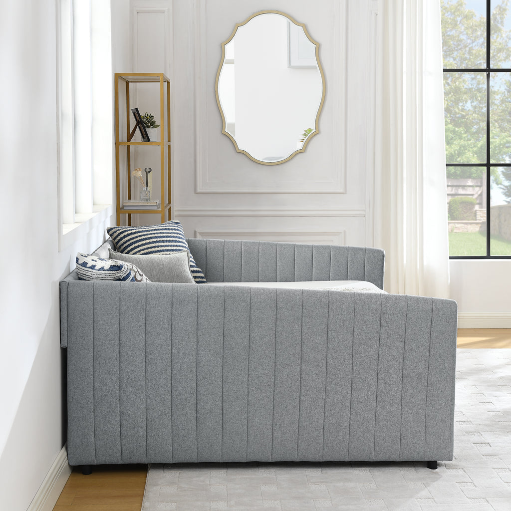 Lykke Linen Queen Bed Frame
