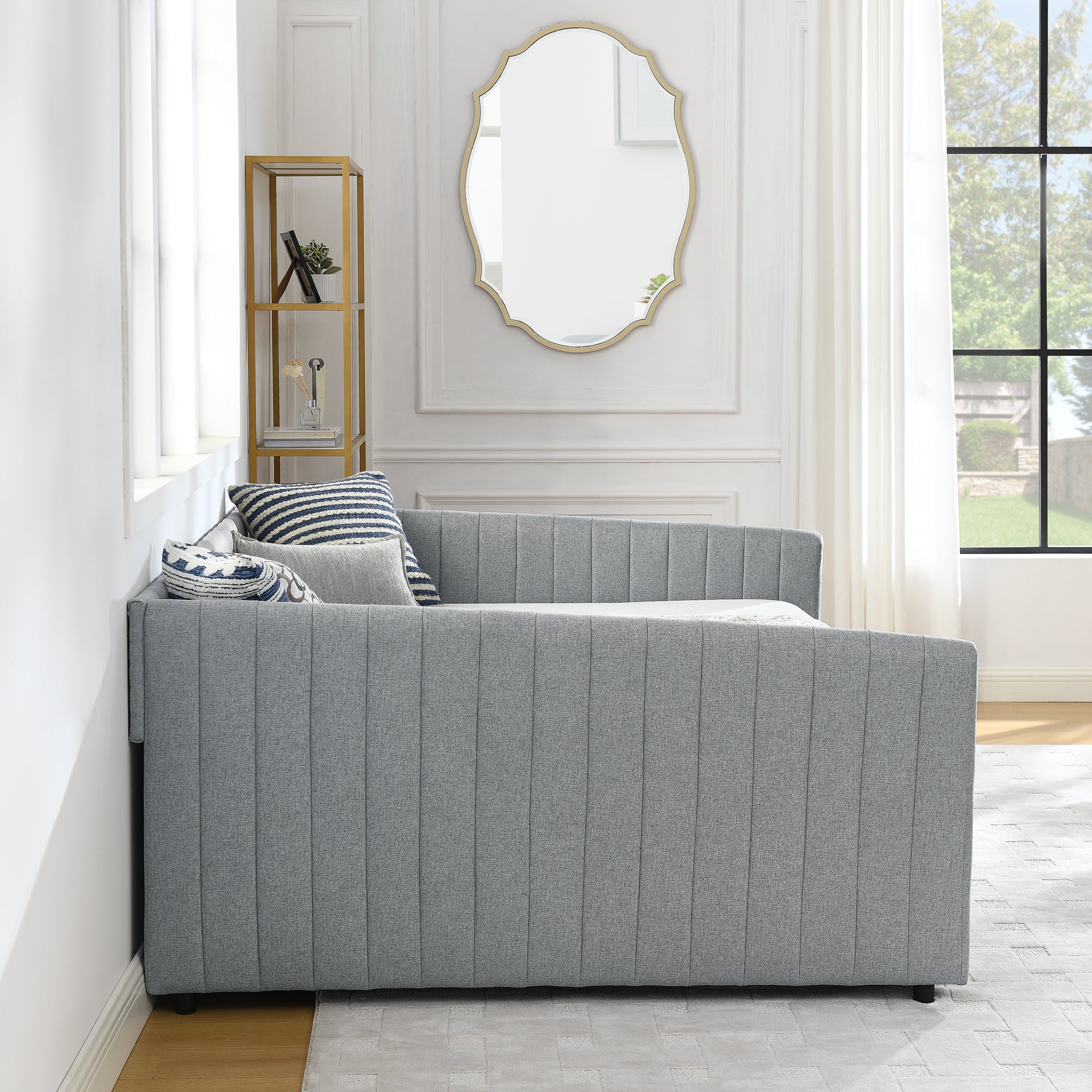 Lykke Linen Queen Bed Frame
