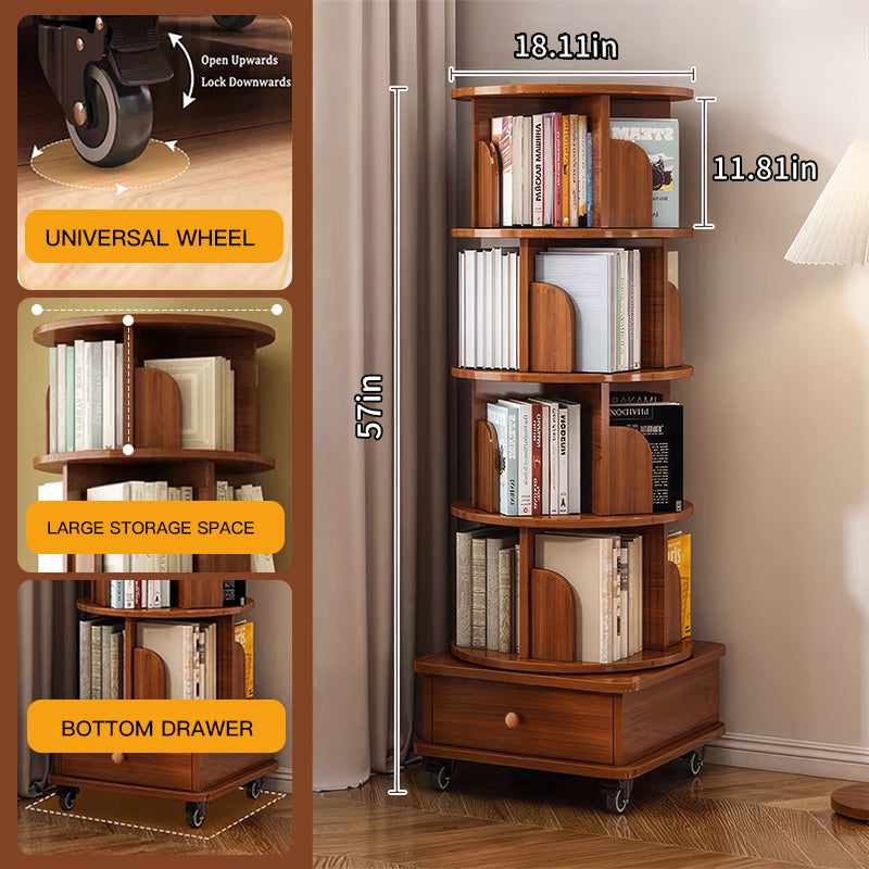 Polly Storage Walnut Bookshelf