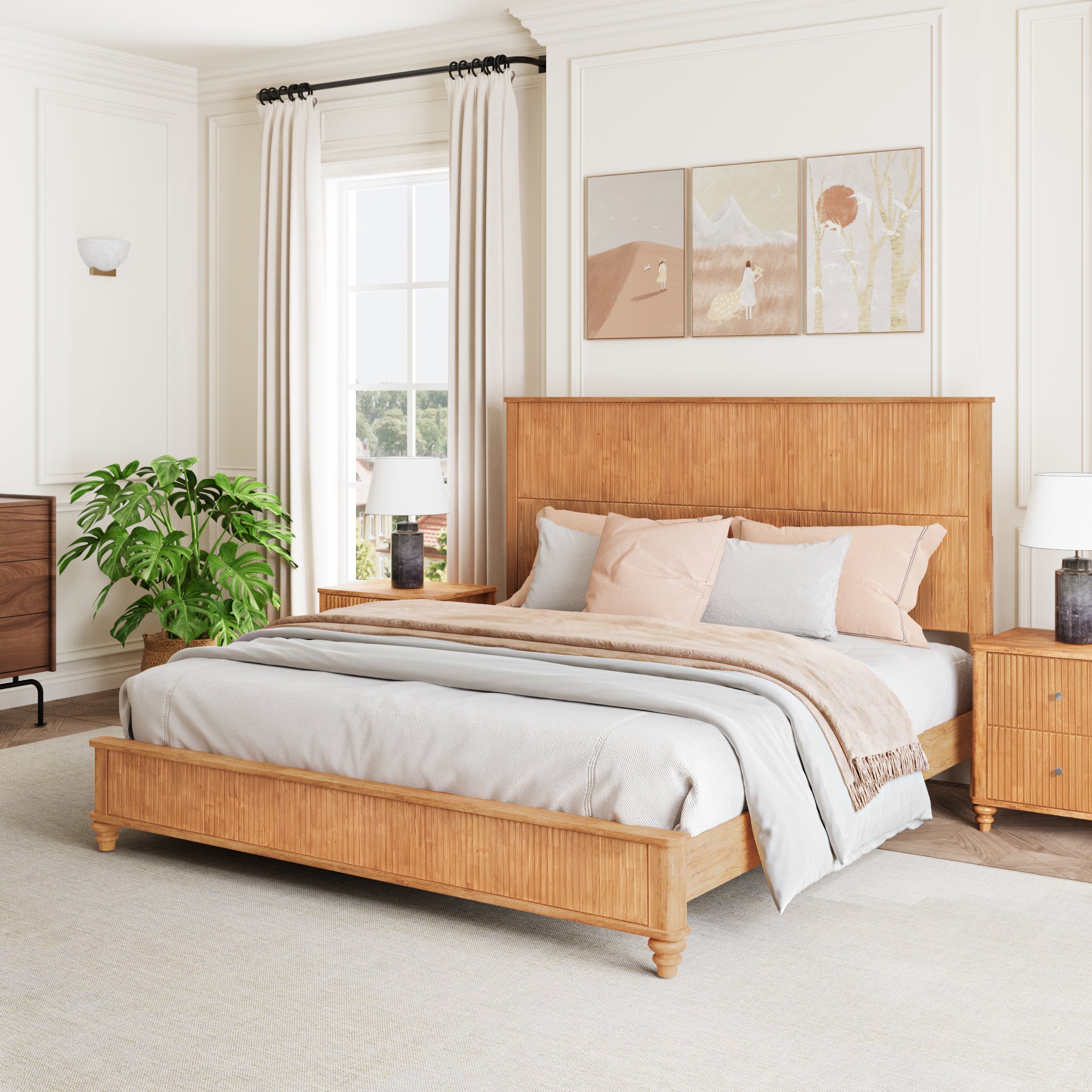 Orla Solid Wood King Platform Bed Frame