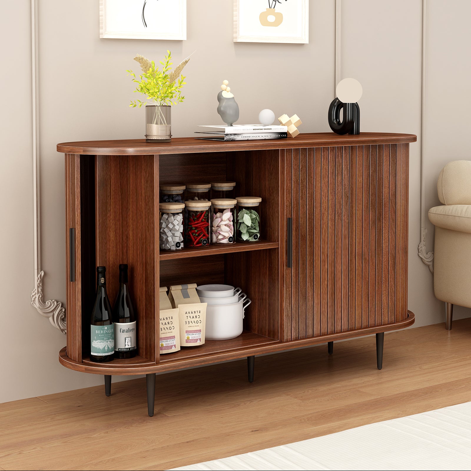 Jytte Fluted Walnut Sideboard