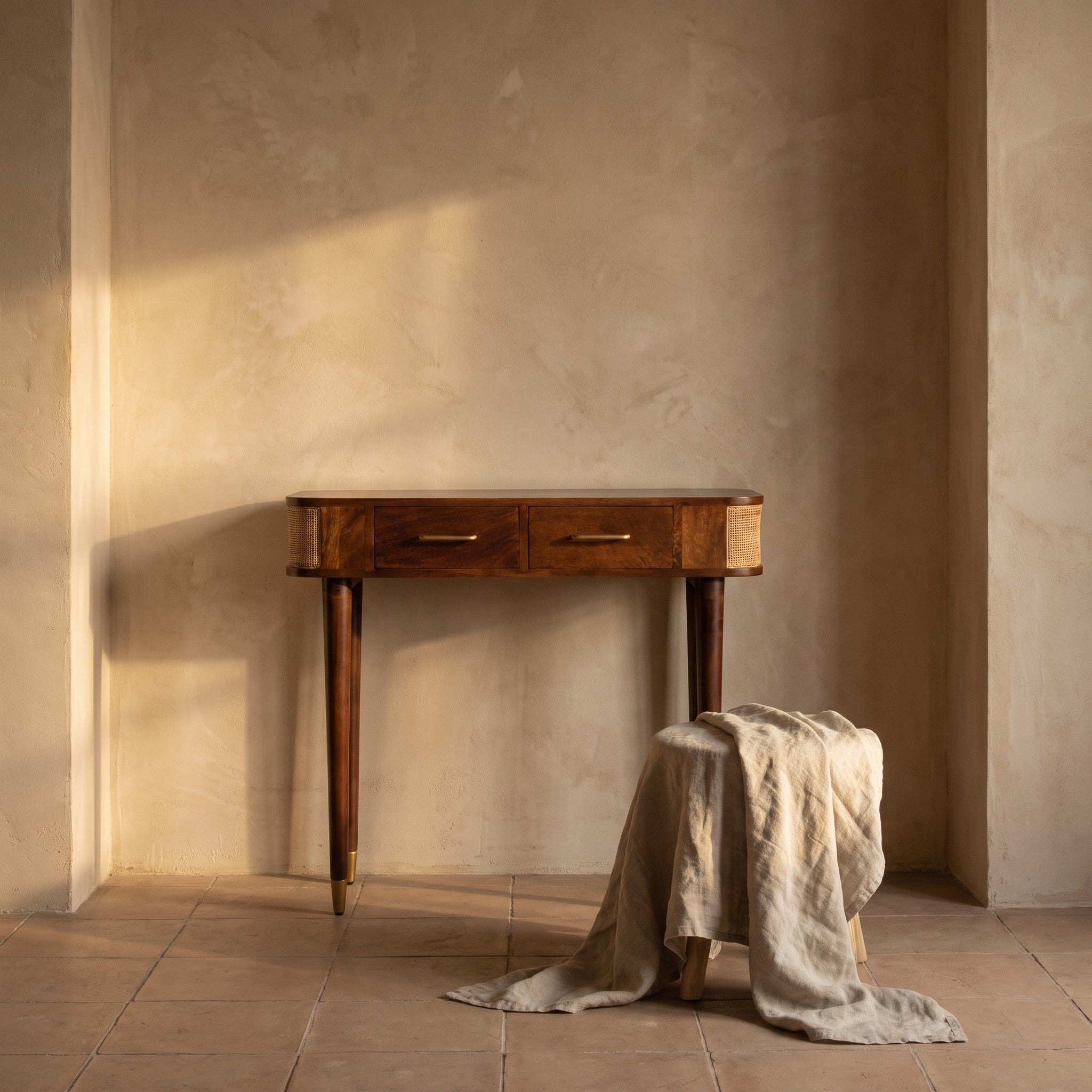 Vanna Cane Console Table
