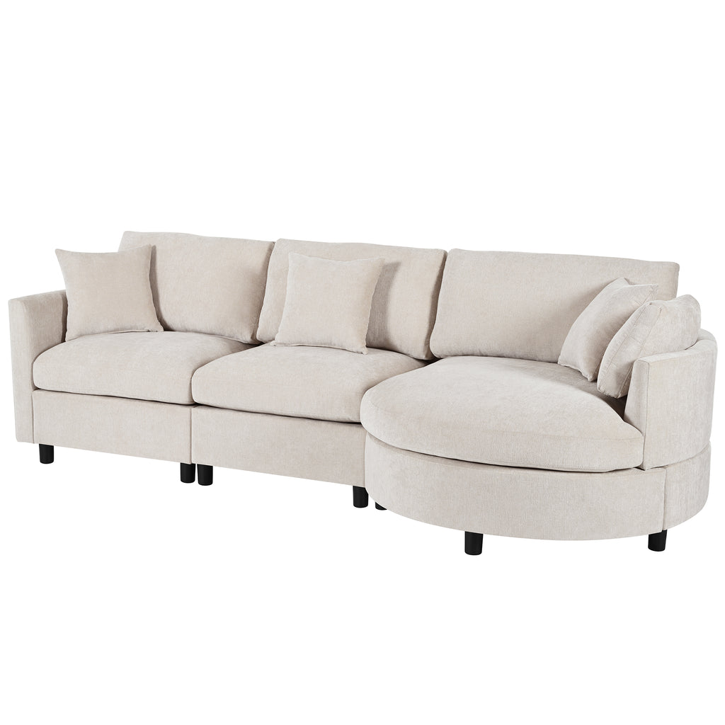 Anselm 3-Piece Curved Sectional Sofa